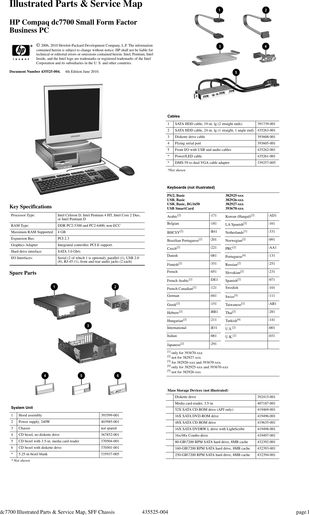 Page 1 of 4 - Hp Hp-Compaq-Dc7700-Small-Form-Factor-Pc-Service-And-Maintain- 435525-003  Hp-compaq-dc7700-small-form-factor-pc-service-and-maintain
