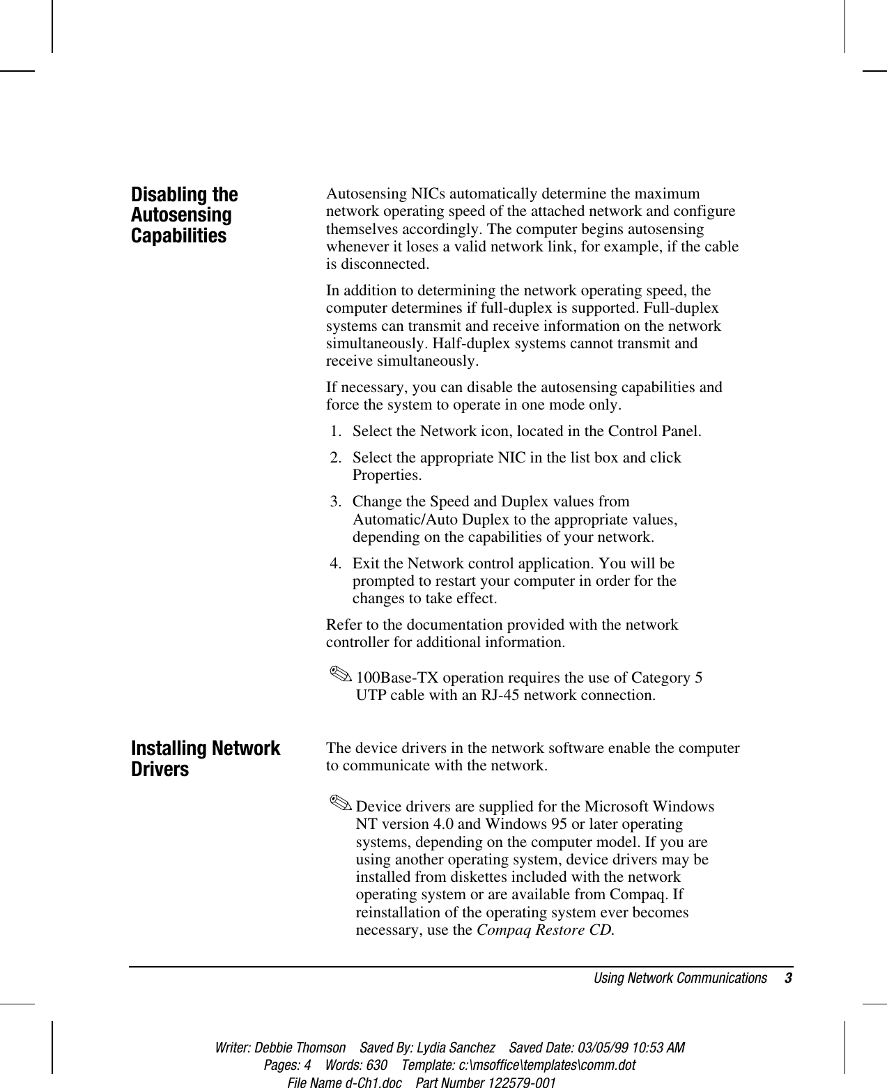Page 8 of 9 - Hp Hp-Compaq-Deskpro-6000-Desktop-Pc-5166-Users-Manual- Using Network Communications  Hp-compaq-deskpro-6000-desktop-pc-5166-users-manual
