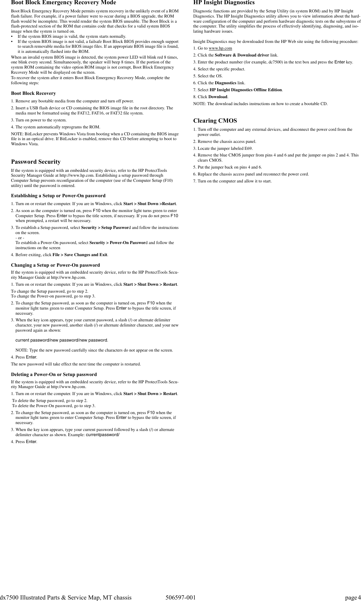 Page 4 of 4 - Hp Hp-Compaq-Dx7500-Microtower-Pc-Service-And-Maintain-  Hp-compaq-dx7500-microtower-pc-service-and-maintain