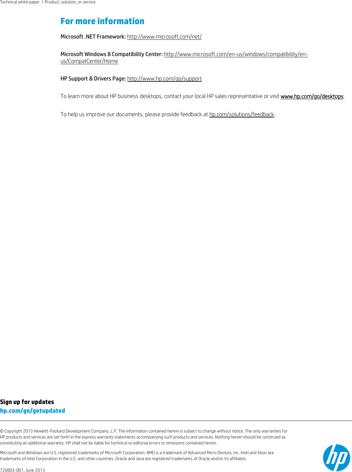 Page 9 of 9 - Hp Hp-Compaq-Elite-8300-All-In-One-Desktop-Pc-White-Paper-  Hp-compaq-elite-8300-all-in-one-desktop-pc-white-paper