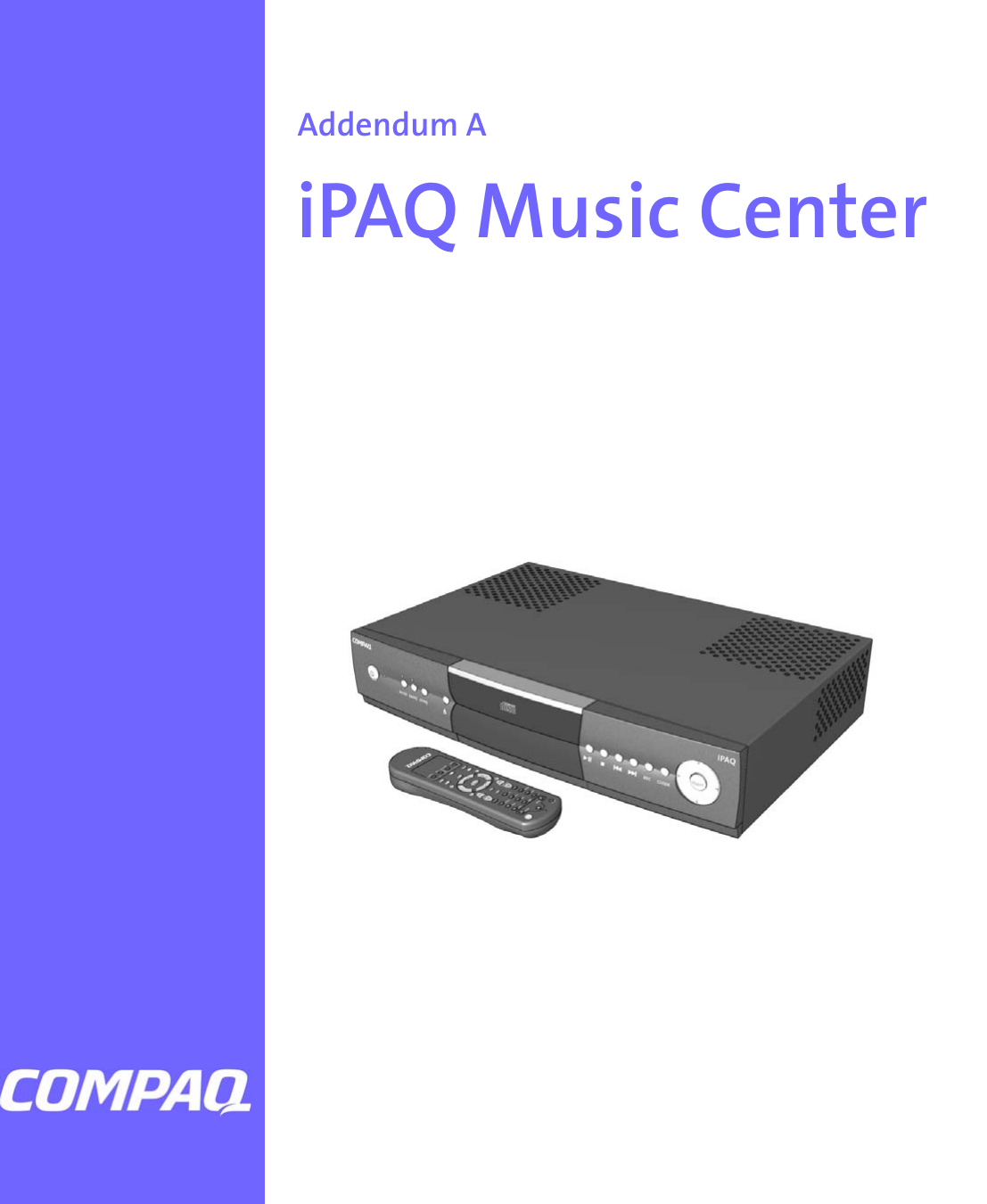 Hp Compaq Ipaq Music Mc 1 User Guides Addendum Center