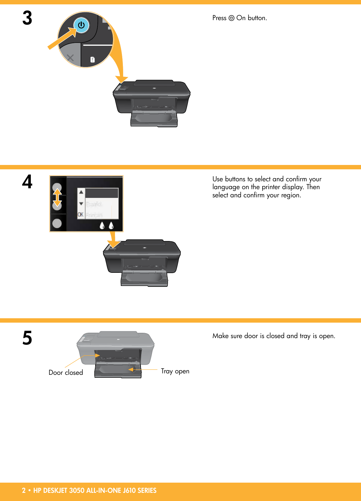 Page 2 of 8 - Hp Hp-Deskjet-3050-All-In-One-Printer-J610A-Setup-Guide-  Hp-deskjet-3050-all-in-one-printer-j610a-setup-guide