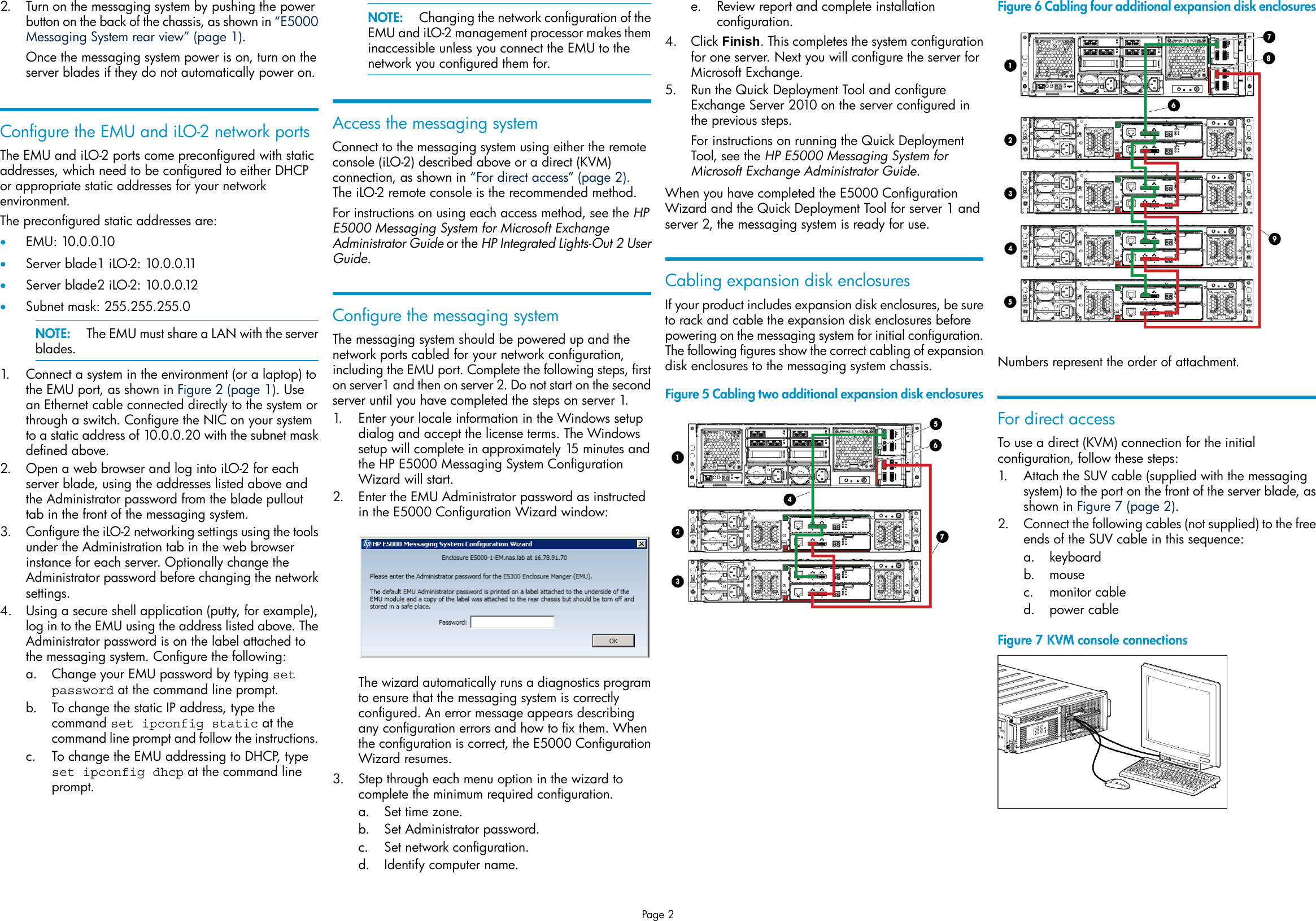 Hp E5000 Messaging System For Microsoft Exchange Quick Start Manual Guide