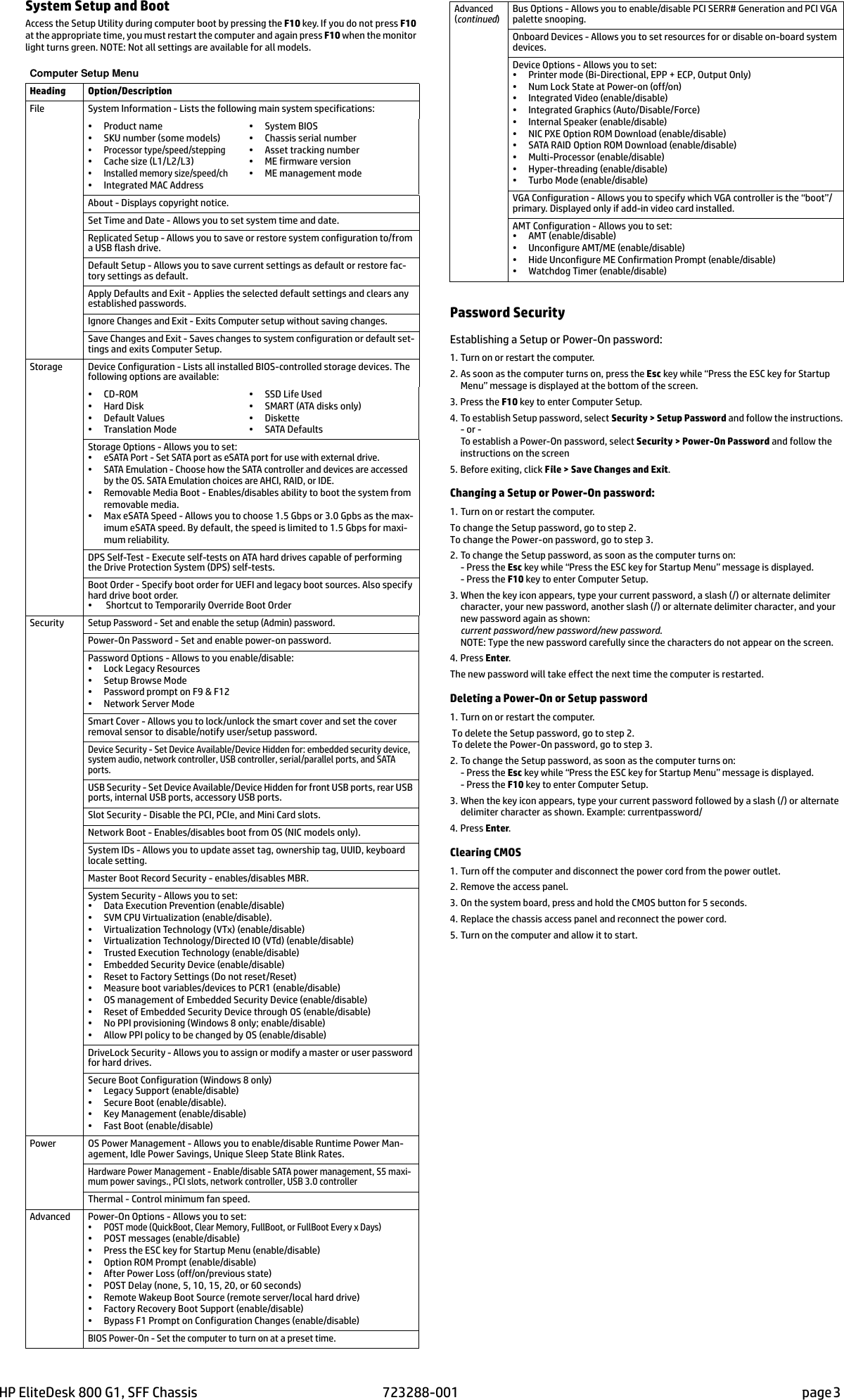 Page 3 of 4 - Hp Hp-Elitedesk-800-G1-Small-Form-Factor-Pc-Reference-Guide- Camelot800 SFF IPSM  Hp-elitedesk-800-g1-small-form-factor-pc-reference-guide