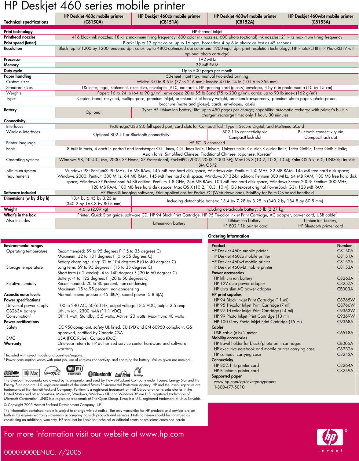 Page 4 of 4 - Hp Hp-Hp-Deskjet-Mobile-Printer-460C-Users-Manual- Business Inkjet 2300 Series Printer  Hp-hp-deskjet-mobile-printer-460c-users-manual
