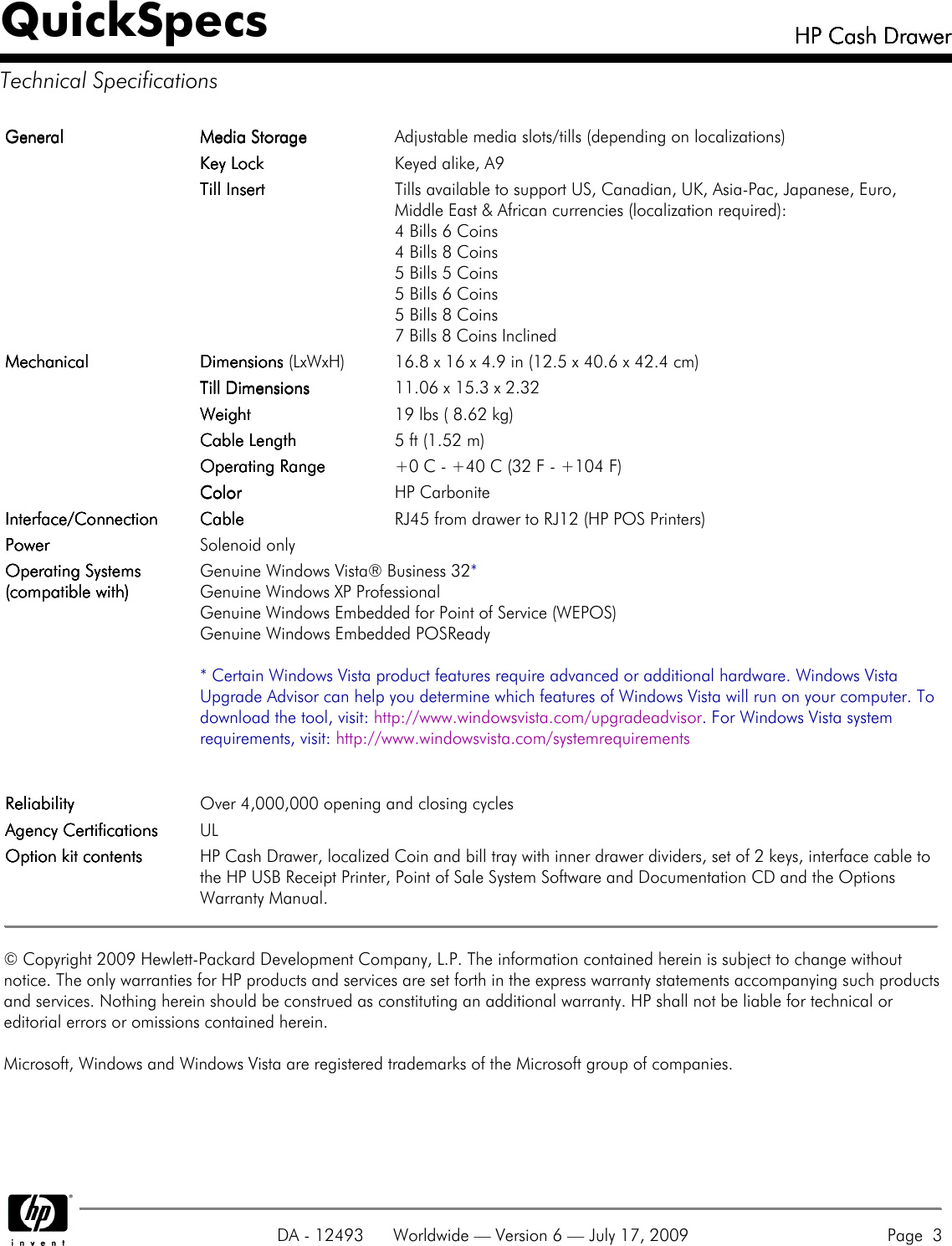 Page 3 of 3 - Hp Hp-Hp-Fk224Aa-Thermal-Receipt-Printer-Fk224Aa-Users-Manual- Cash Drawer Hp-hp-fk224aa-thermal-receipt-printer-fk224aa-users-manual