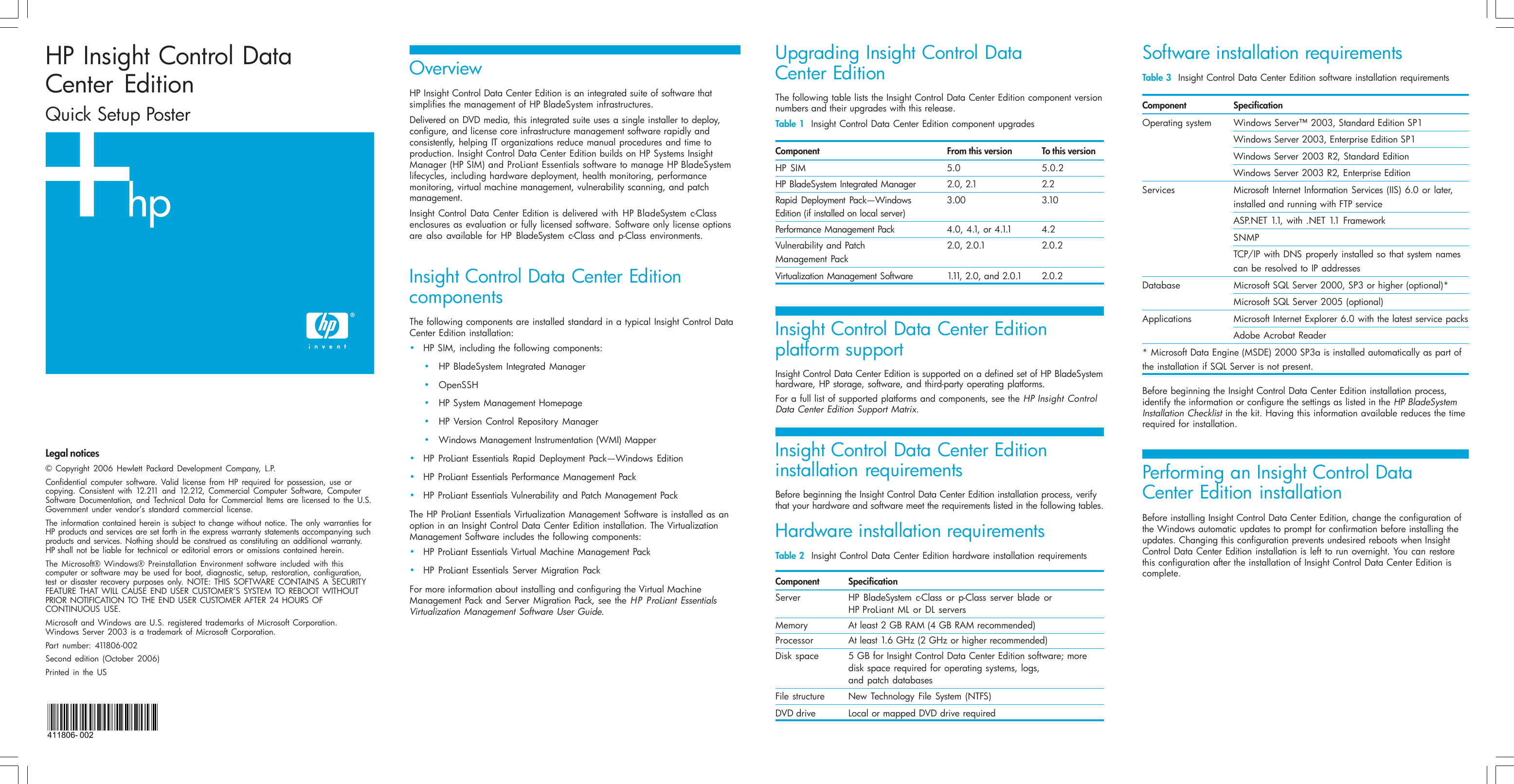 Page 2 of 4 - Hp Hp-Hp-Insight-Control-Data-Center-Edition-12-211-Users-Manual- Insight Control Data Center Edition Quick Setup Poster  Hp-hp-insight-control-data-center-edition-12-211-users-manual
