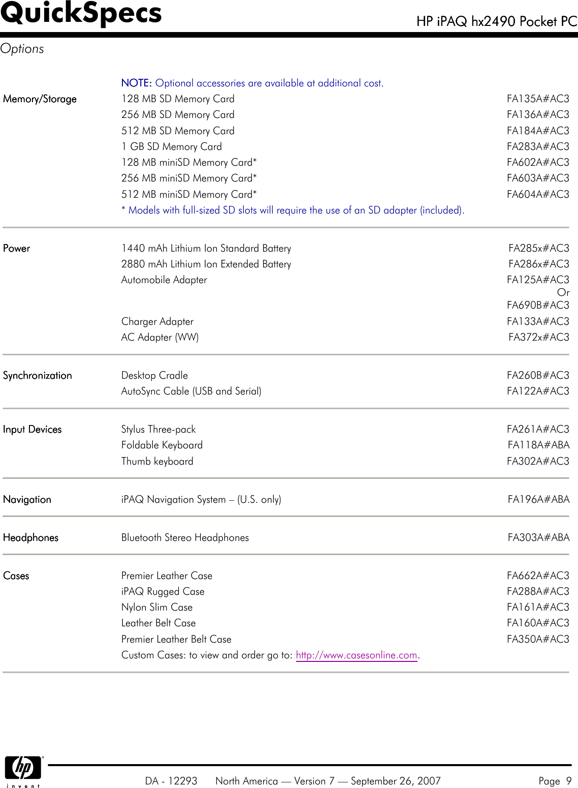 Page 9 of 10 - Hp Hp-Hp-Ipaq-Hx2490-Users-Manual- IPAQ Hx2490 Pocket PC Hp-hp-ipaq-hx2490-users-manual