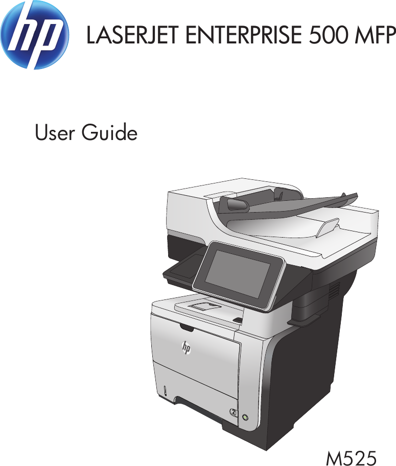 Hp M525F Multifunction Printer Cf117Abgj Users Manual LaserJet ...