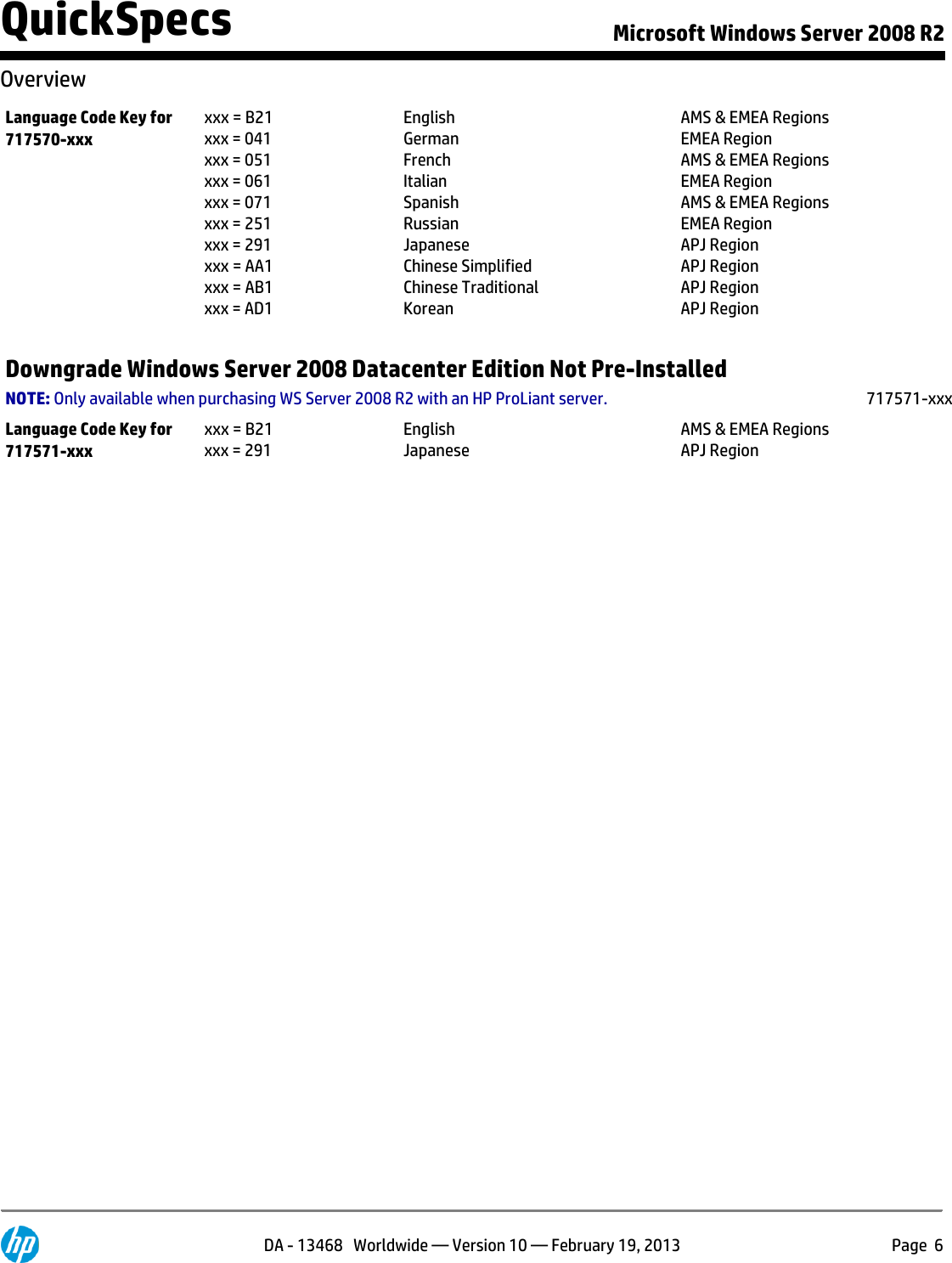 Page 6 of 10 - Hp Hp-Hp-Microsoft-Windows-Server-2008-R2-Standard-Edition-589256-B21-Users-Manual- Microsoft Windows Server 2008 R2  Hp-hp-microsoft-windows-server-2008-r2-standard-edition-589256-b21-users-manual