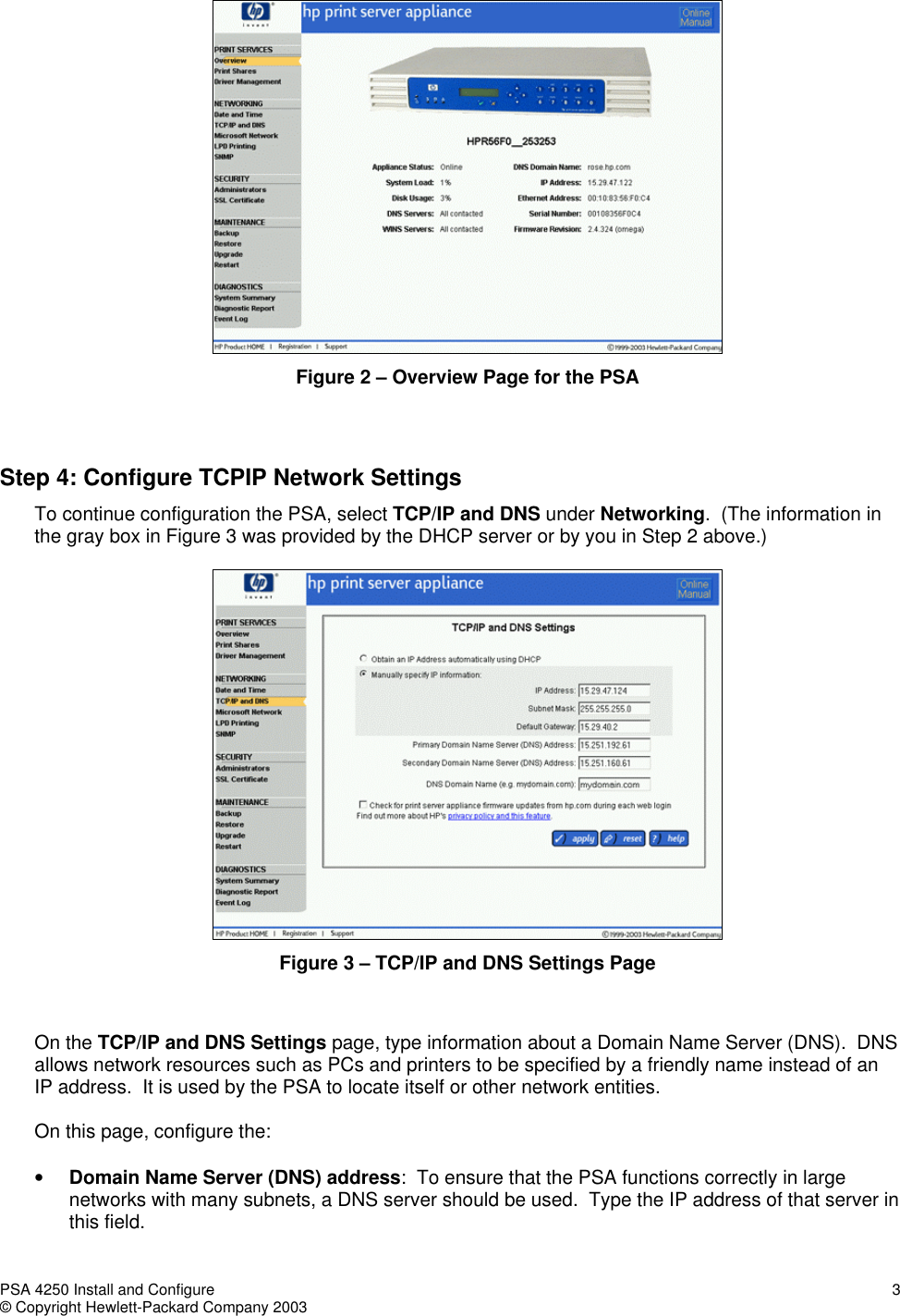 Page 3 of 8 - Hp Hp-Hp-Print-Server-Appliance-4250-Users-Manual Install_configure_24