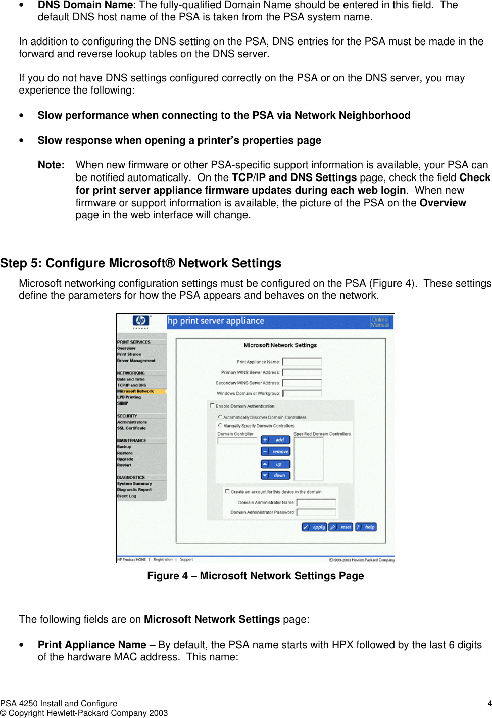 Page 4 of 8 - Hp Hp-Hp-Print-Server-Appliance-4250-Users-Manual Install_configure_24