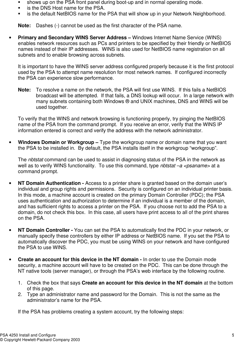 Page 5 of 8 - Hp Hp-Hp-Print-Server-Appliance-4250-Users-Manual Install_configure_24