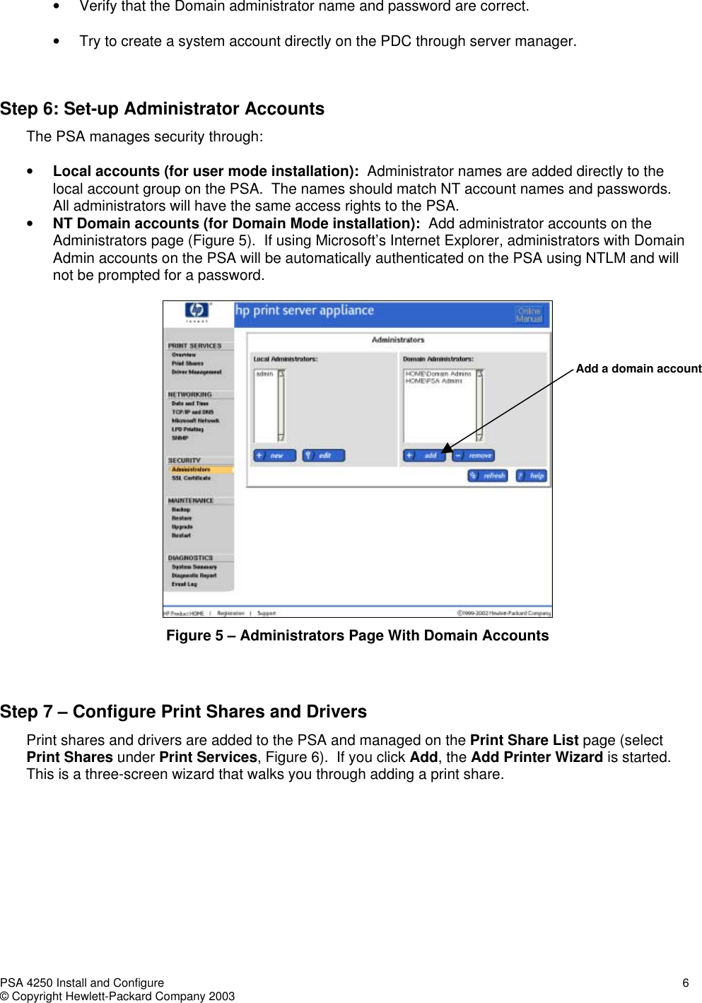 Page 6 of 8 - Hp Hp-Hp-Print-Server-Appliance-4250-Users-Manual Install_configure_24