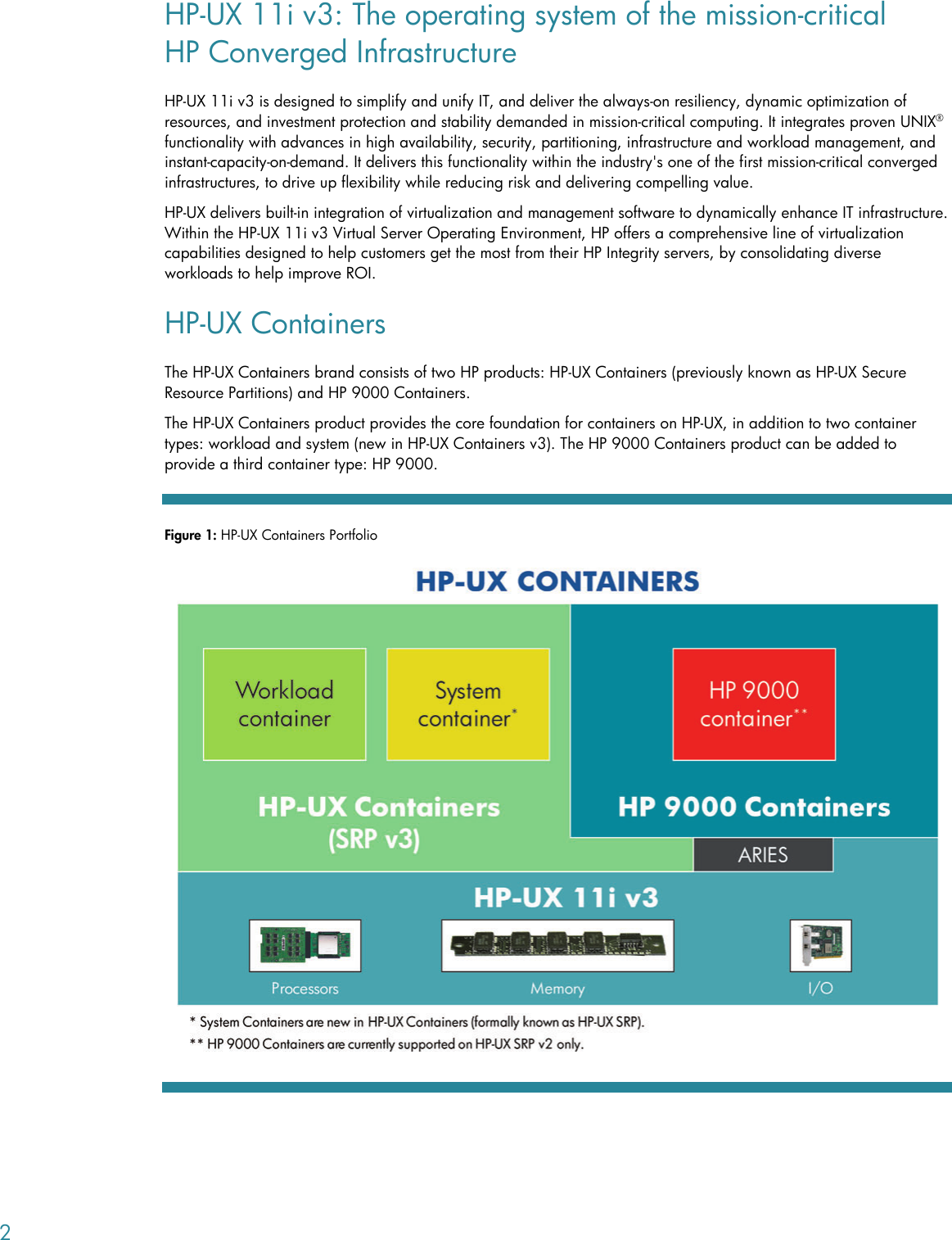 Page 2 of 11 - Hp Hp-Hp-Ux-Containers-Srp-White-Paper- HP-UX Containers Technical White Paper - (US English)  Hp-hp-ux-containers-srp-white-paper