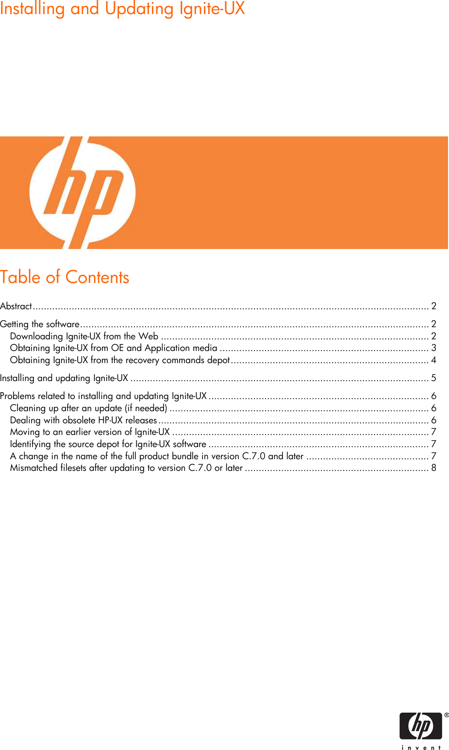 Page 1 of 9 - Hp Hp-Ignite-Ux-Setup-And-Install- Installing And Updating Ignite-UX  Hp-ignite-ux-setup-and-install