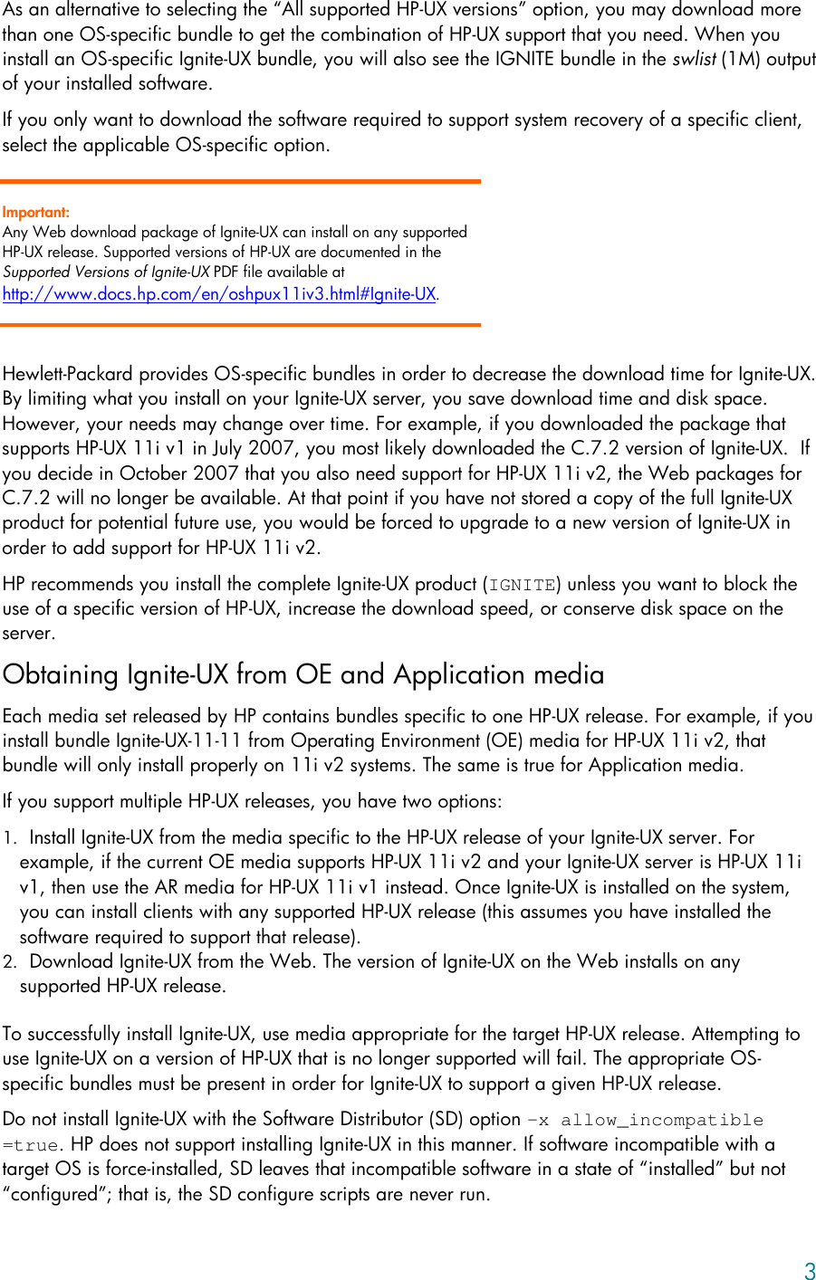 Page 3 of 9 - Hp Hp-Ignite-Ux-Setup-And-Install- Installing And Updating Ignite-UX  Hp-ignite-ux-setup-and-install