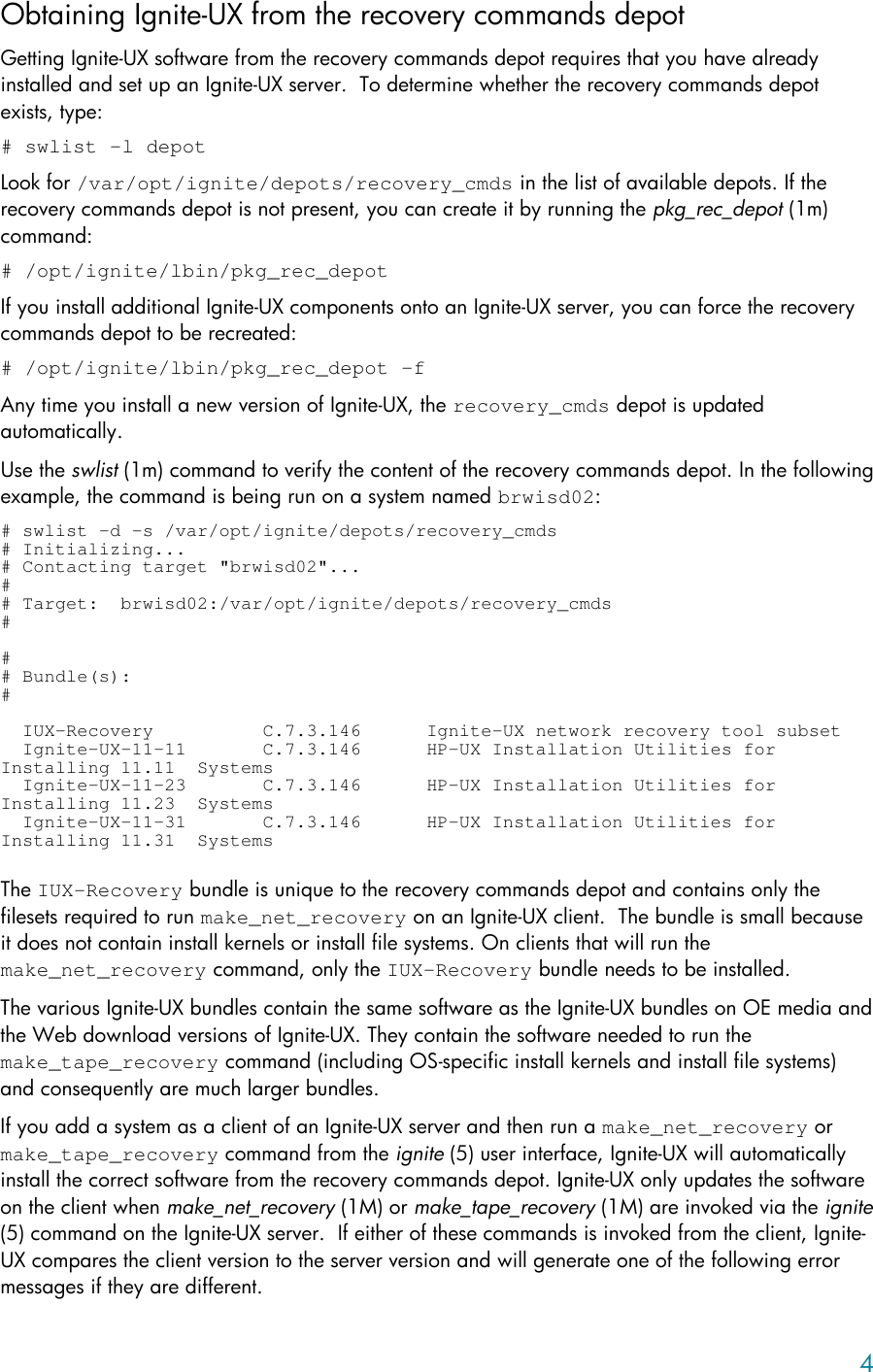 Page 4 of 9 - Hp Hp-Ignite-Ux-Setup-And-Install- Installing And Updating Ignite-UX  Hp-ignite-ux-setup-and-install