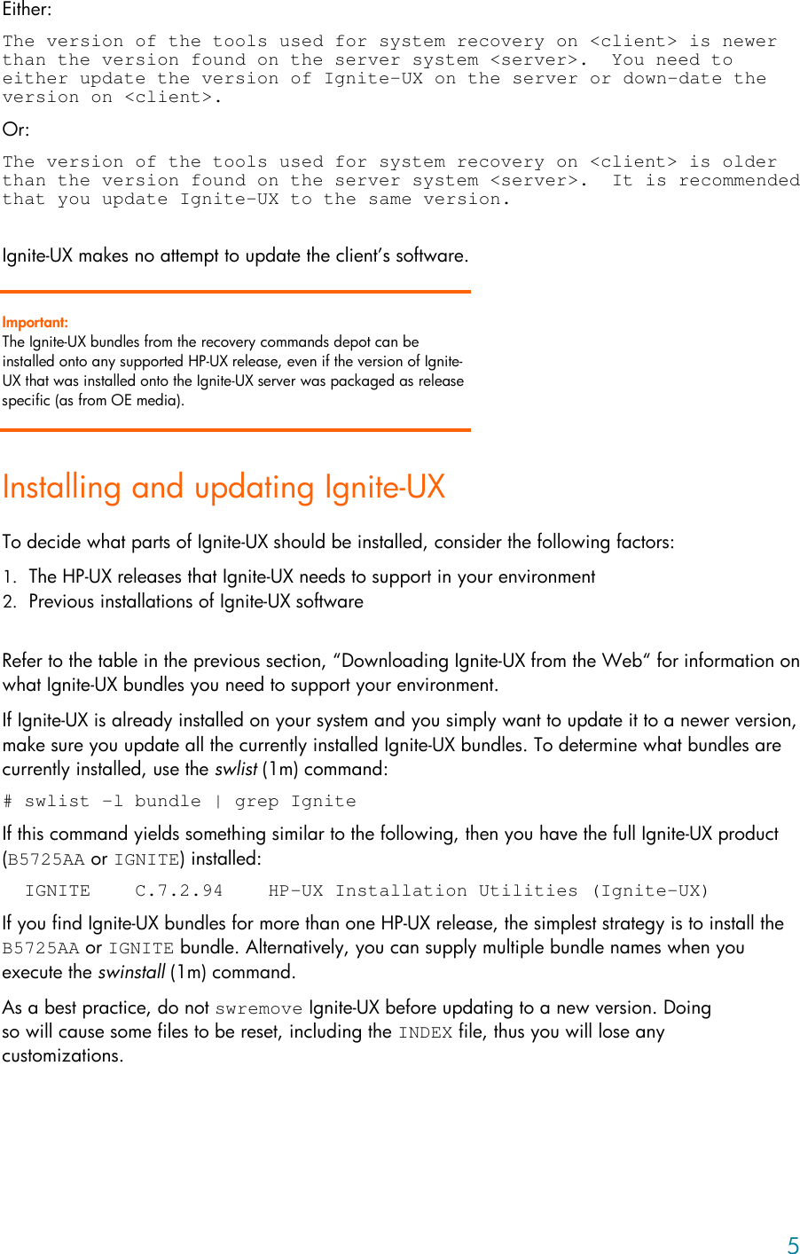 Page 5 of 9 - Hp Hp-Ignite-Ux-Setup-And-Install- Installing And Updating Ignite-UX  Hp-ignite-ux-setup-and-install