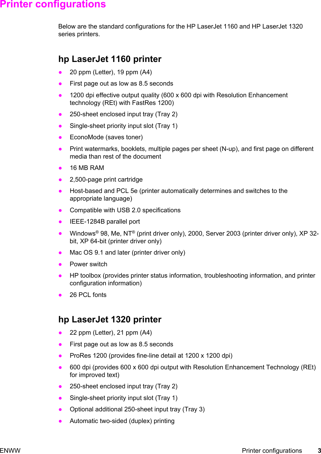 Page 2 of 9 - Hp Hp-Laserjet-1320N-Users-Manual- LaserJet 1160 And 1320 Series Printer User Guide - ENWW.  Hp-laserjet-1320n-users-manual