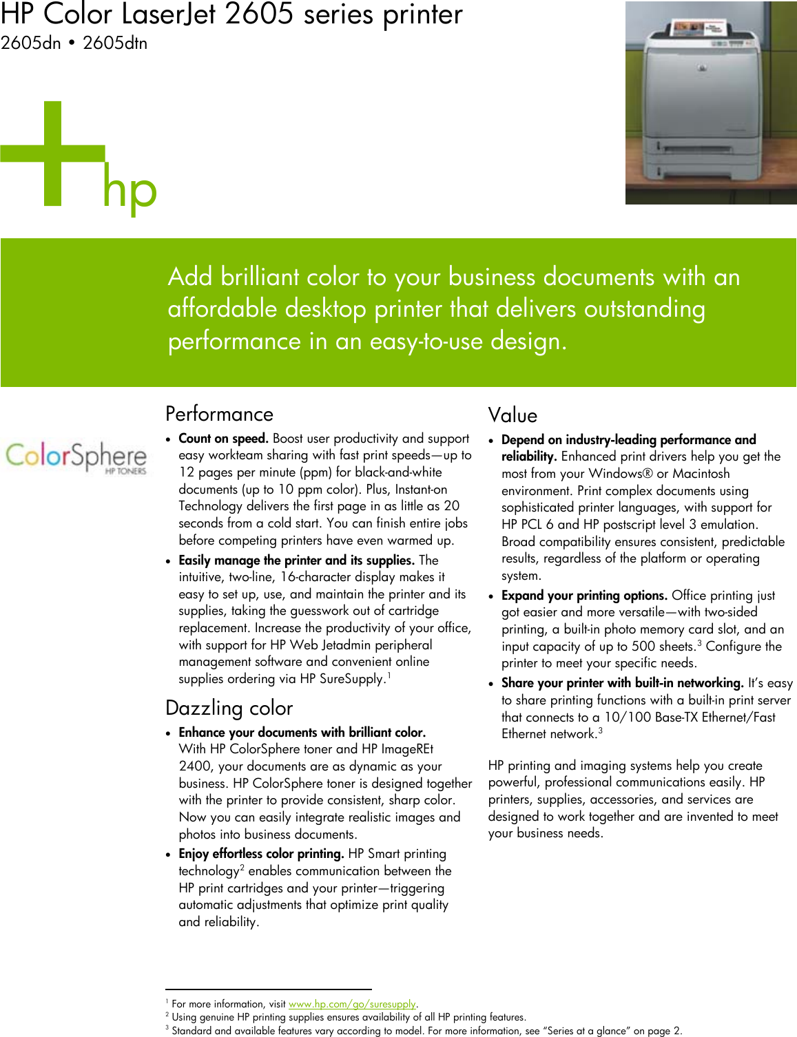 Page 1 of 4 - Hp Hp-Laserjet-2605Dn-Users-Manual- Hp-laserjet-2605dn-users-manual