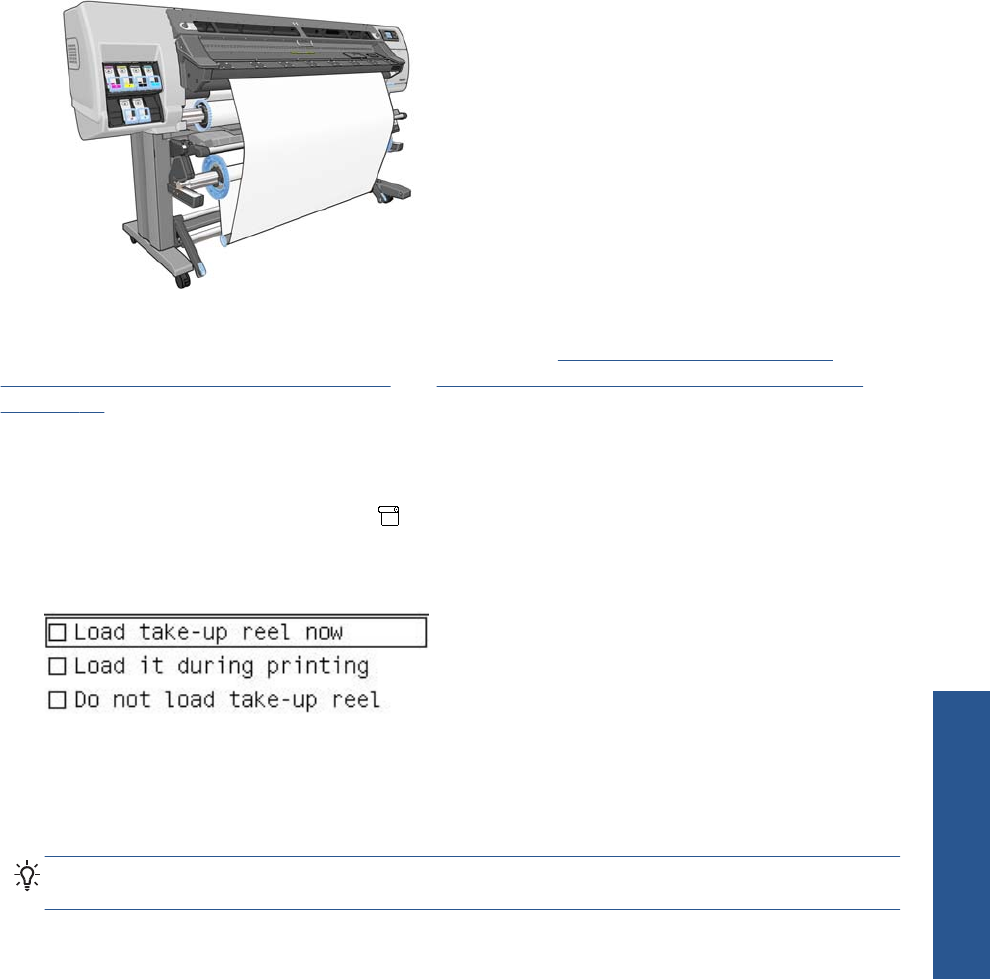 HP Designjet L26500 Printer Series - Take-up reel does not wind