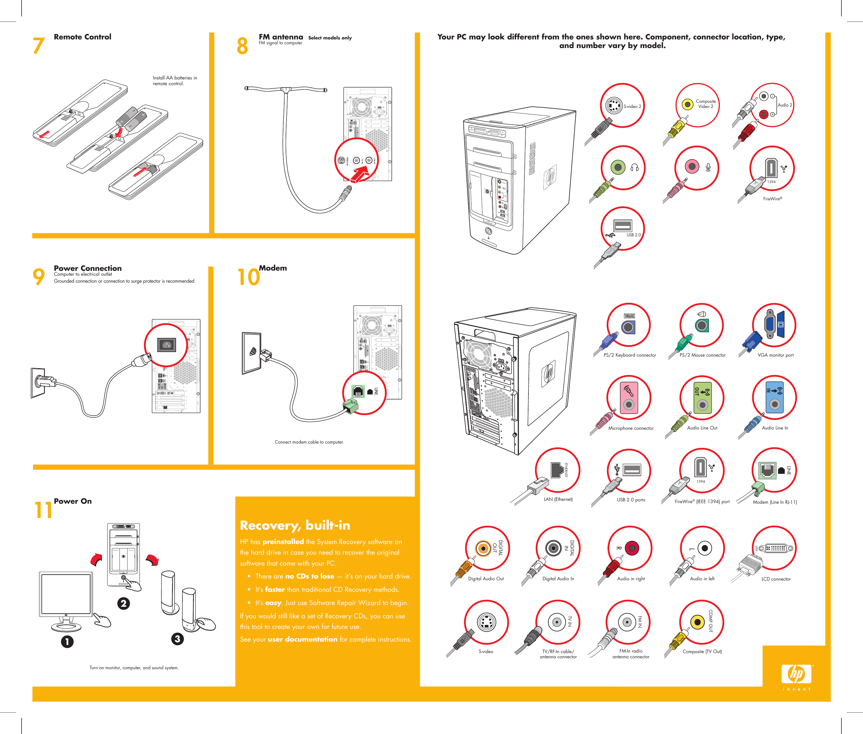 Page 1 of 1 - Hp Hp-Media-Center-M7100E-Cto-Desktop-Pc-Quick-Setup-Guide- Ma519038A_back  Hp-media-center-m7100e-cto-desktop-pc-quick-setup-guide