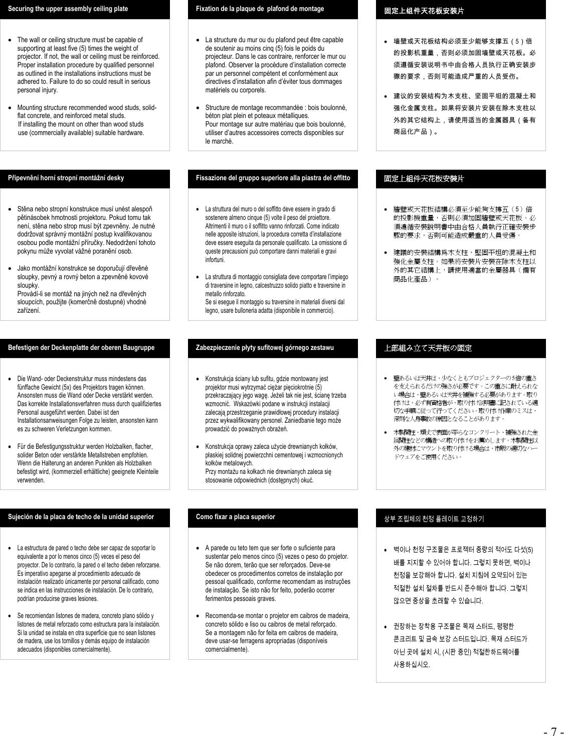 Page 7 of 12 - Hp Hp-Mp3220-Digital-Projector-Installation-Manual Manual-Multilingual