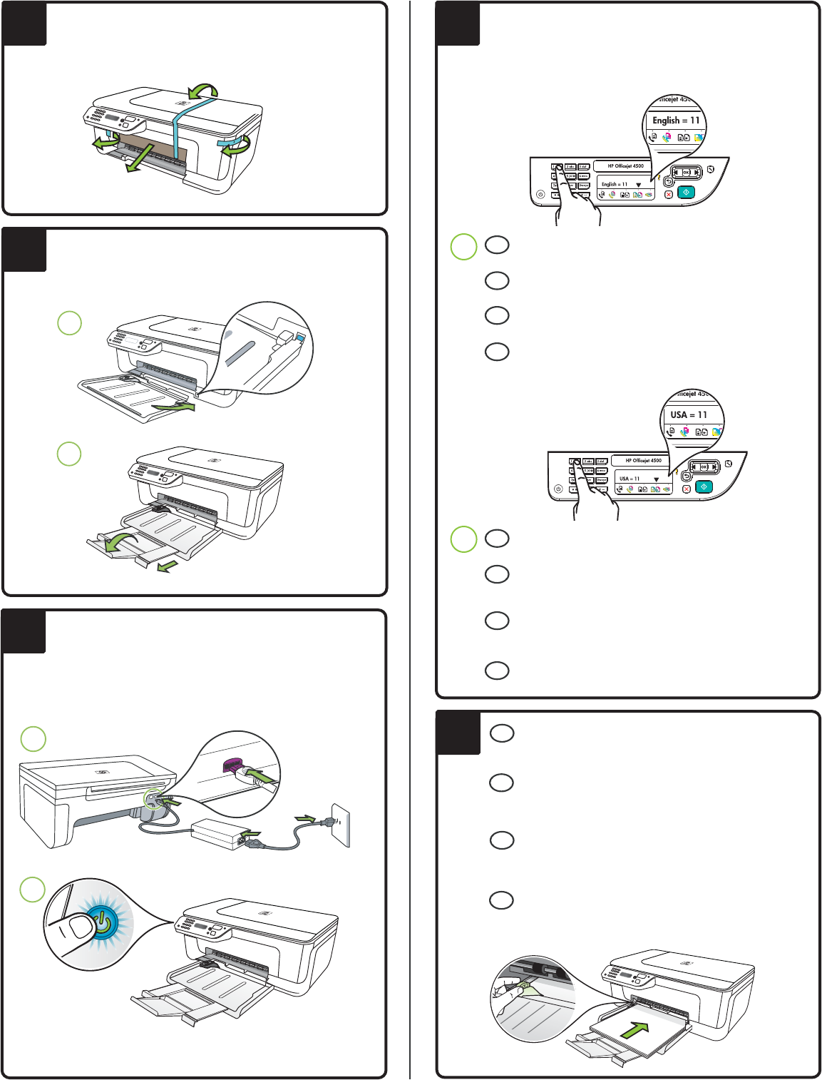 Hp Officejet 4500 Desktop All In One Printer G510A Setup Poster (G510)  Series – XLWW