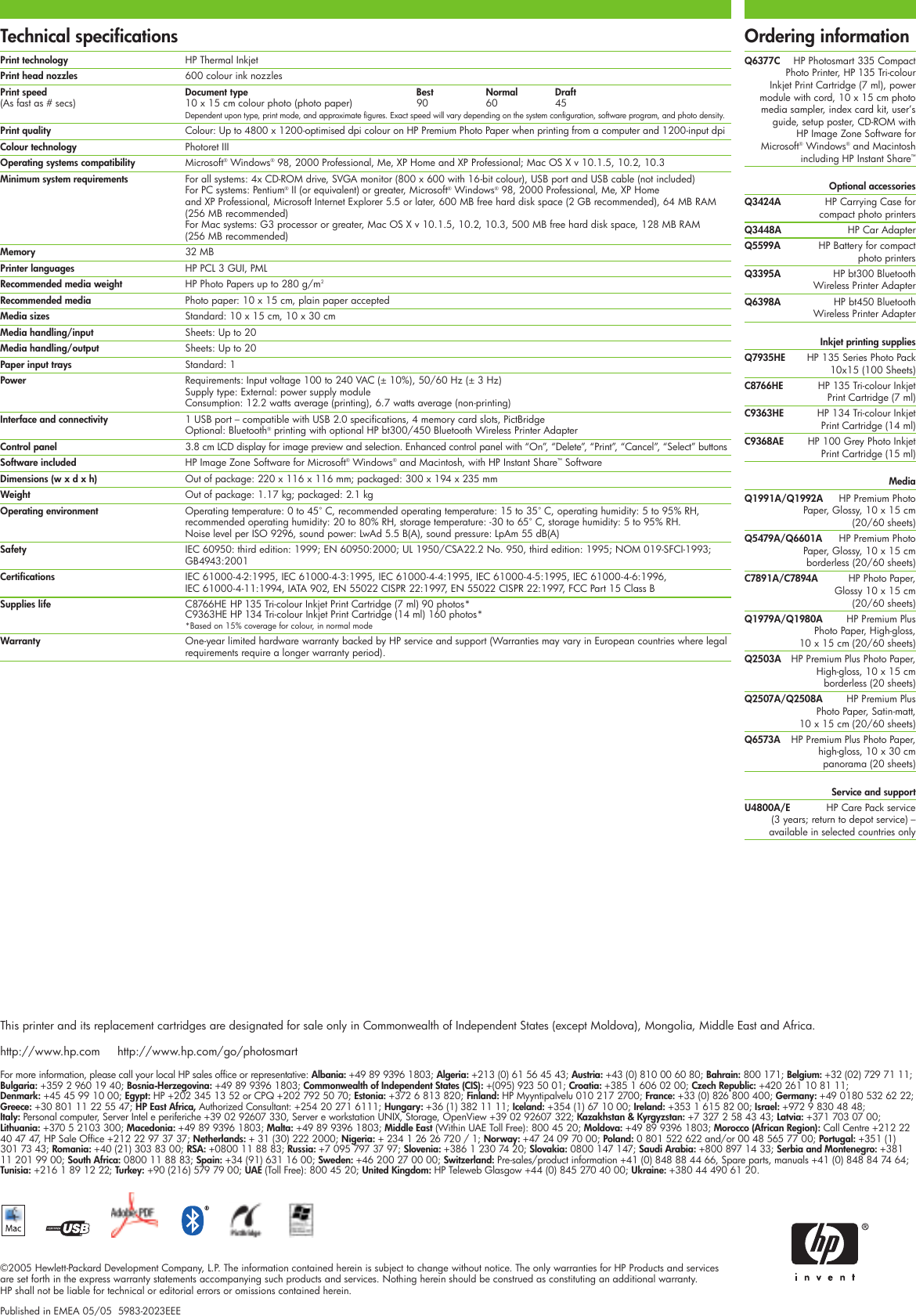 Page 2 of 2 - Hp Hp-Photosmart-335-Users-Manual-