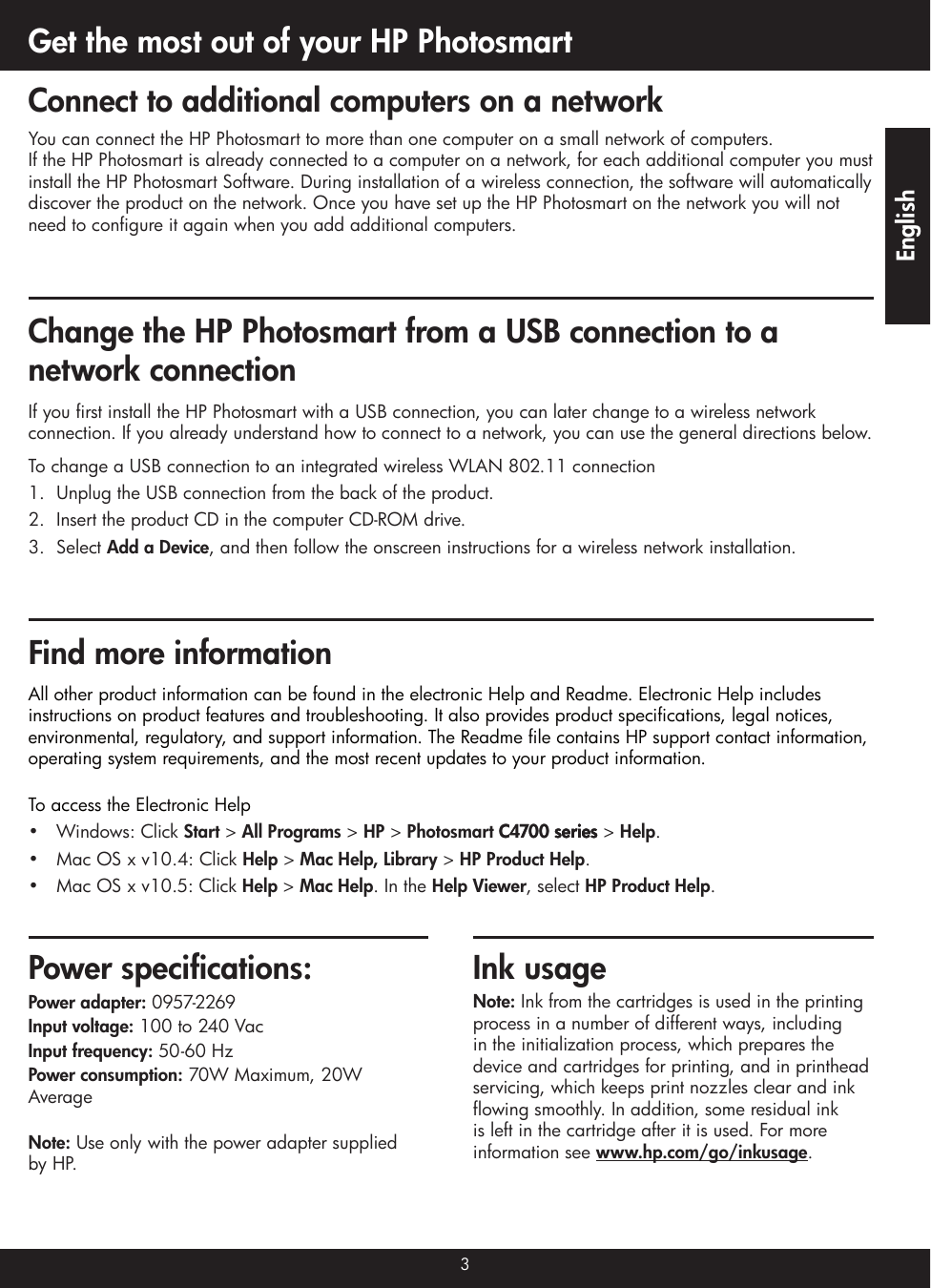 Page 3 of 8 - Hp Hp-Photosmart-C4740-All-In-One-Printer-Reference-Guide-  Hp-photosmart-c4740-all-in-one-printer-reference-guide