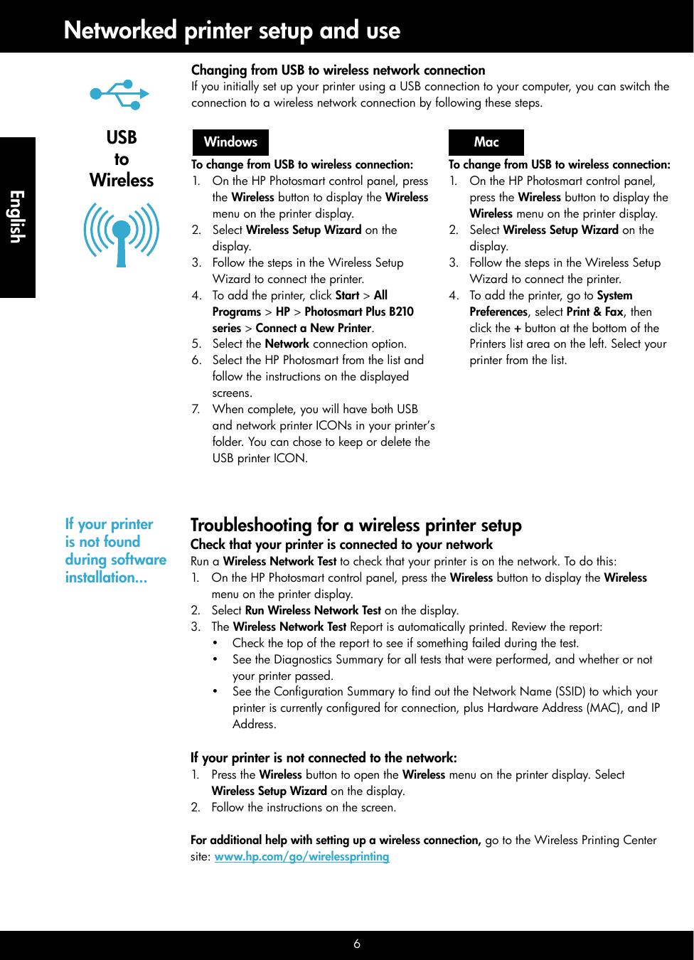 Page 6 of 8 - Hp Hp-Photosmart-Plus-E-All-In-One-Printer-B210A-Reference-Guide-  Hp-photosmart-plus-e-all-in-one-printer-b210a-reference-guide