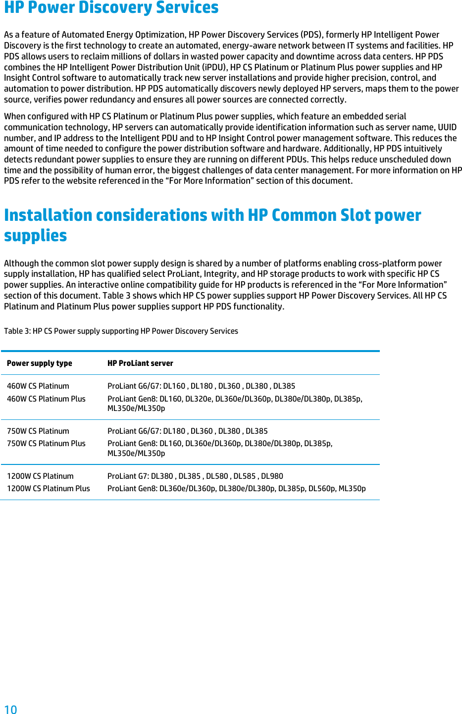 Page 10 of 12 - Hp Hp-Power-Supply-3Rd-Edition-Users-Manual- Common Slot Power Supply Technology  Hp-power-supply-3rd-edition-users-manual