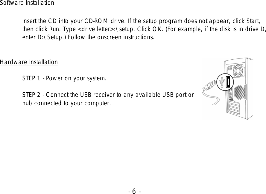 Page 6 of 11 - Hp Hp-Pp034Aa-Aba-Users-Manual- Optical 5-button USB Mouse  Hp-pp034aa-aba-users-manual