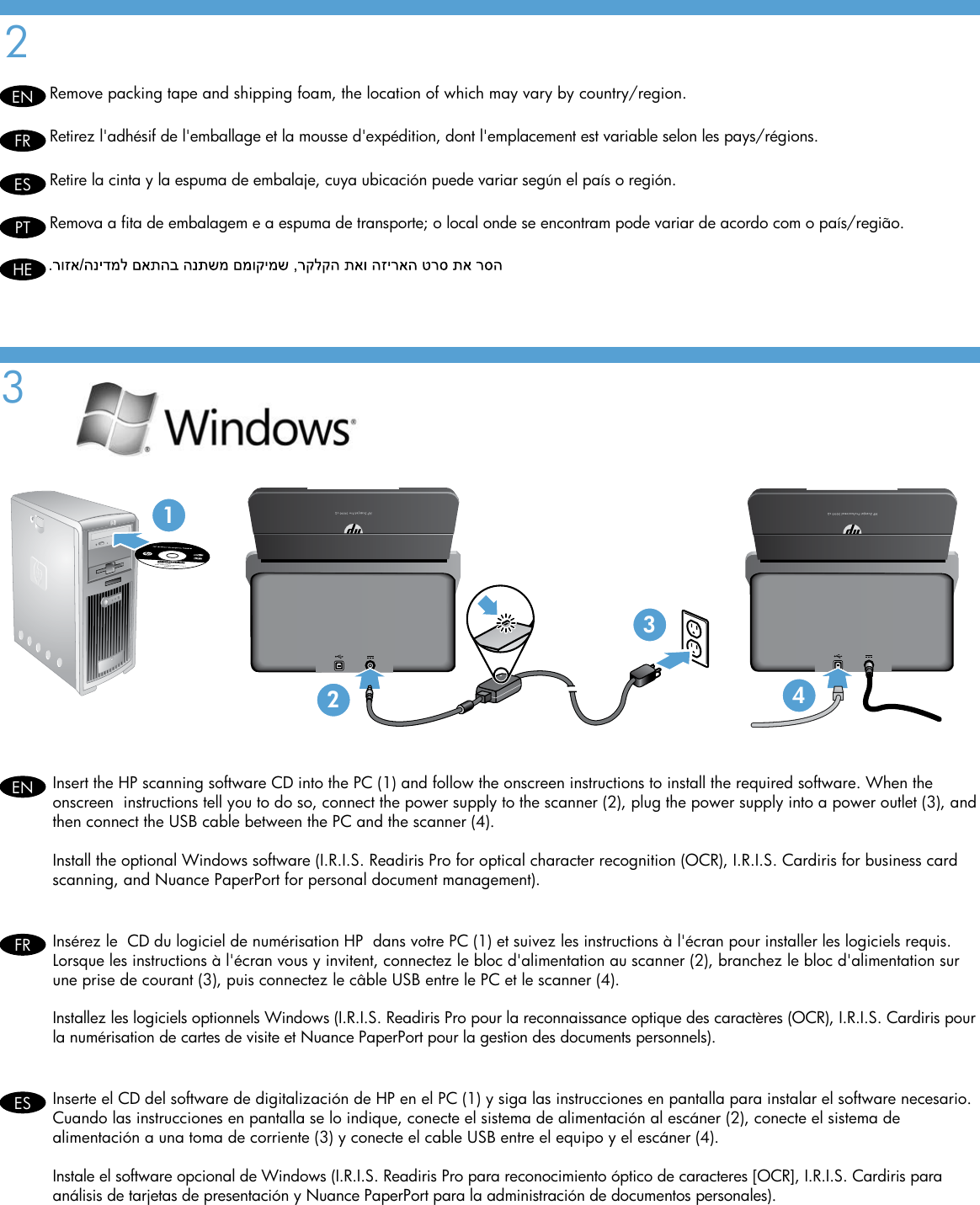 Page 3 of 8 - Hp Hp-Scanjet-3000-S2-Sheet-Feed-Scanner-Installation-Manual-  Hp-scanjet-3000-s2-sheet-feed-scanner-installation-manual