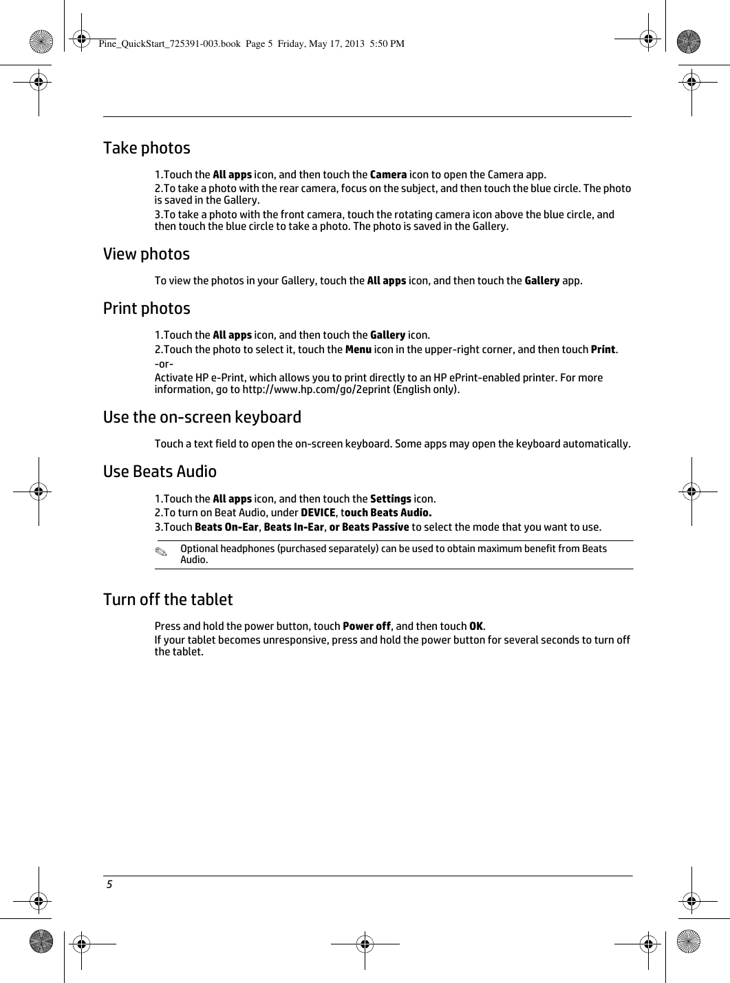 Page 6 of 8 - Hp Hp-Slate-7-2800-Tablet-Quick-Start-Guide-  Hp-slate-7-2800-tablet-quick-start-guide