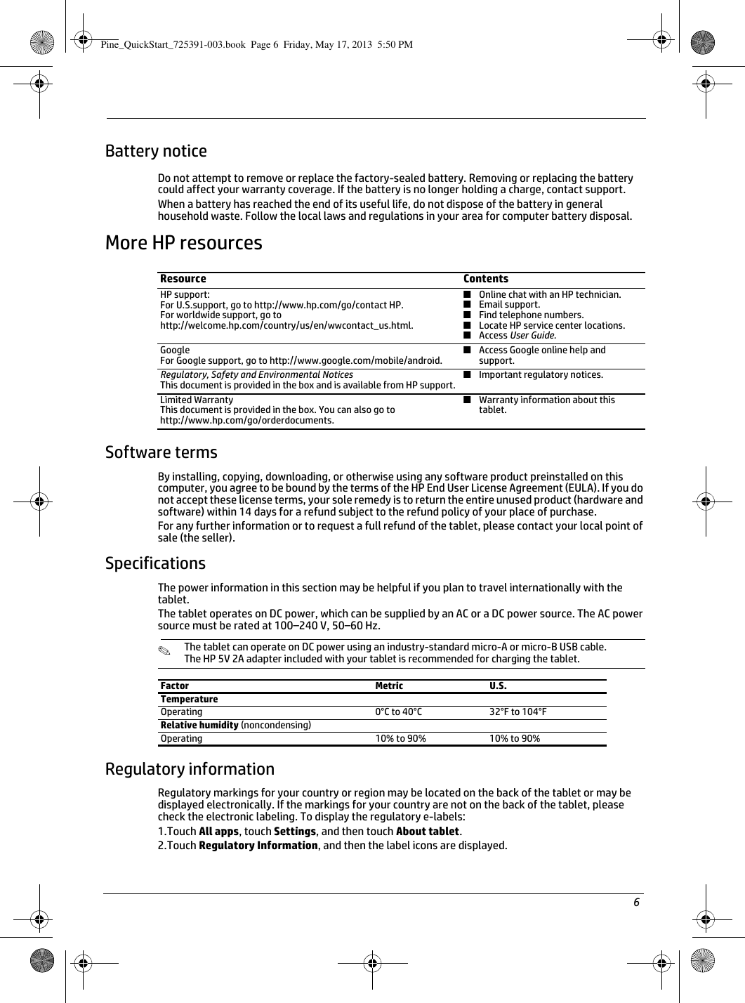 Page 7 of 8 - Hp Hp-Slate-7-2800-Tablet-Quick-Start-Guide-  Hp-slate-7-2800-tablet-quick-start-guide