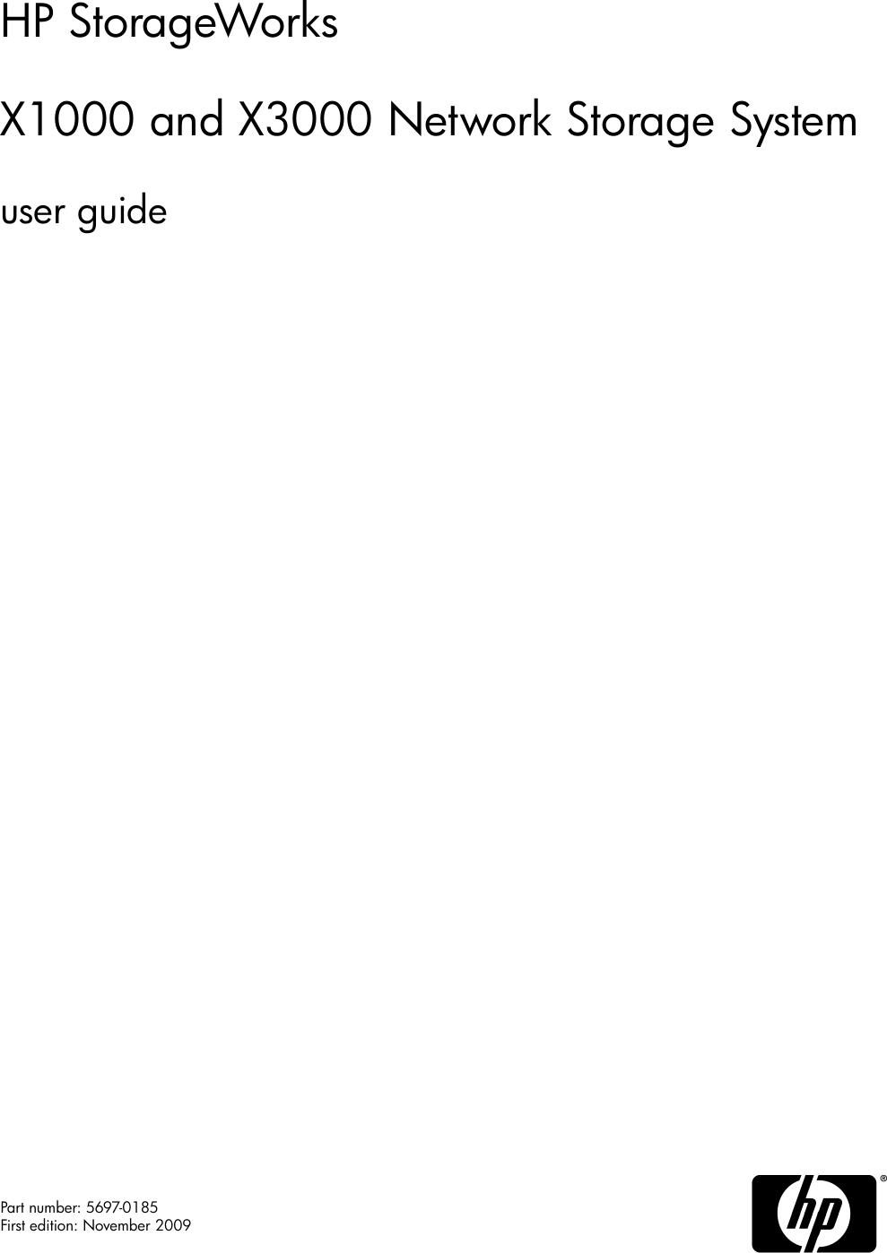 PDF HP X1000/X3000 Network Storage System Quick Start Guide PDF