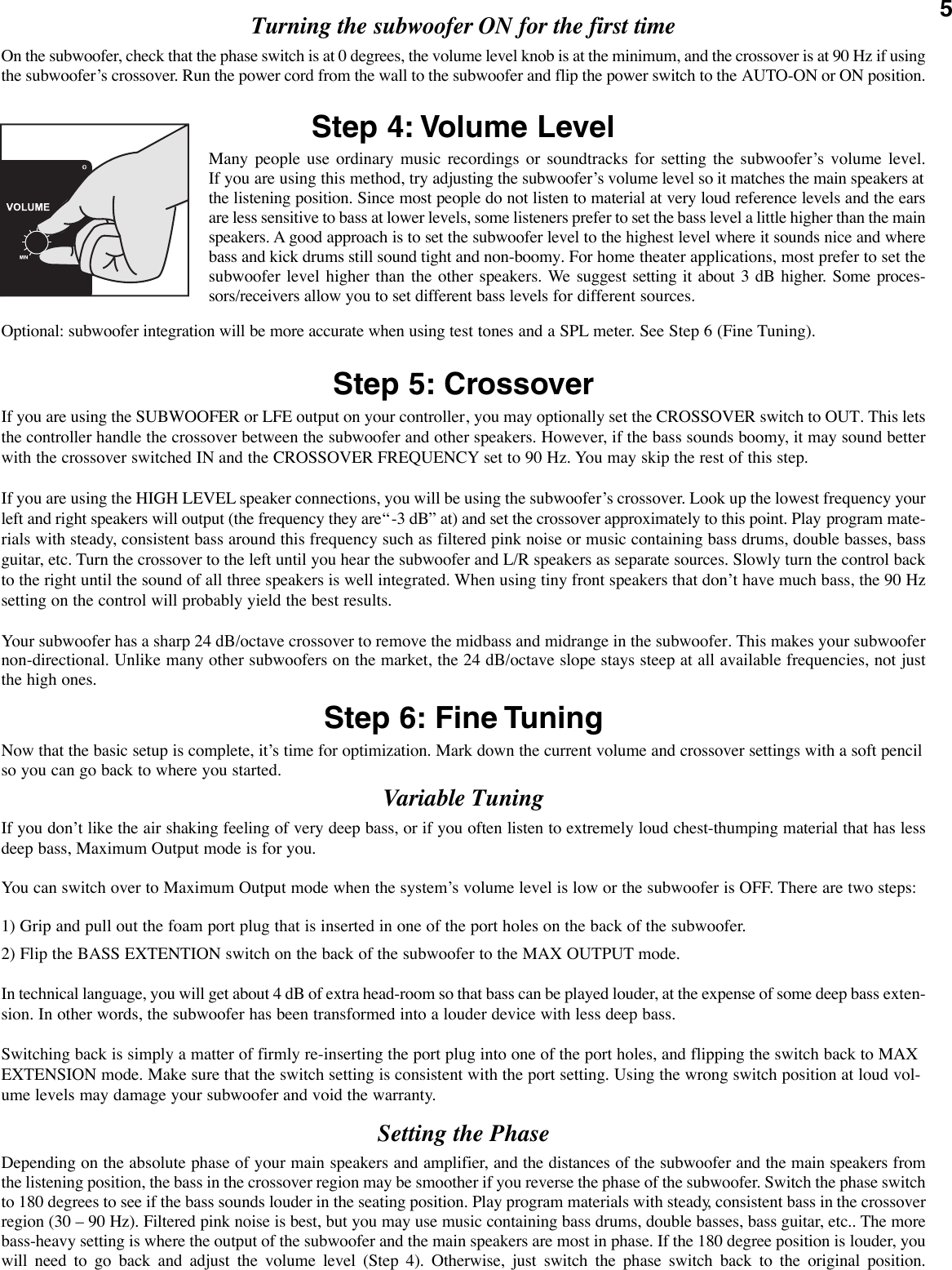 Hsu Research Vtf 2 Users Manual