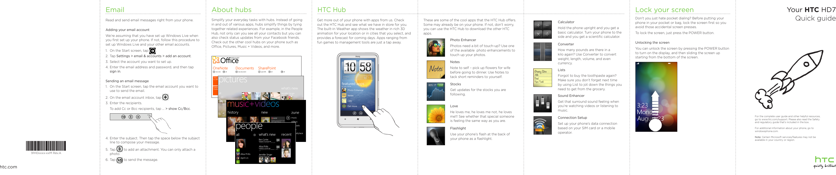 Page 1 of 2 - Htc Htc-Hd7-Quick-Start-Manual- Htc-hd7-quick-start-manual