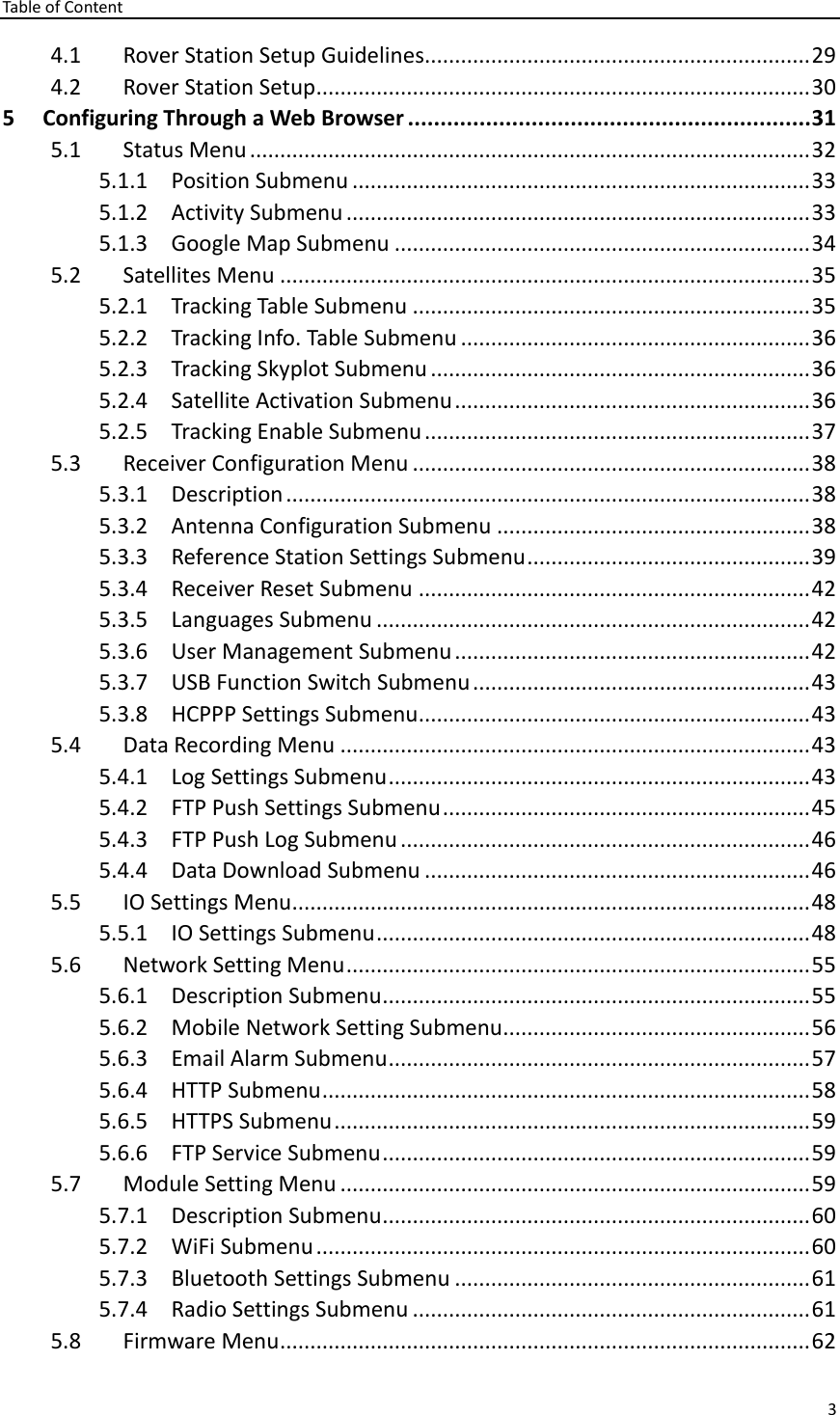 Page 3 of Huace Navigation Technology A01014 Geodetic GNSS Receiver i50U User Manual 