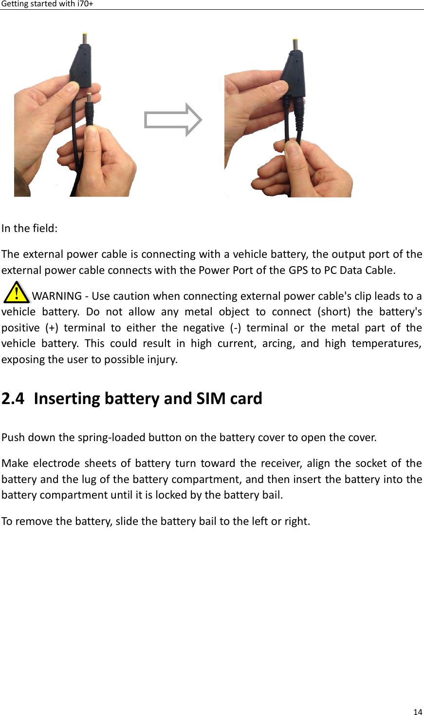 Page 14 of Huace Navigation Technology A01023 GNSS Receiver i70+ User Manual 