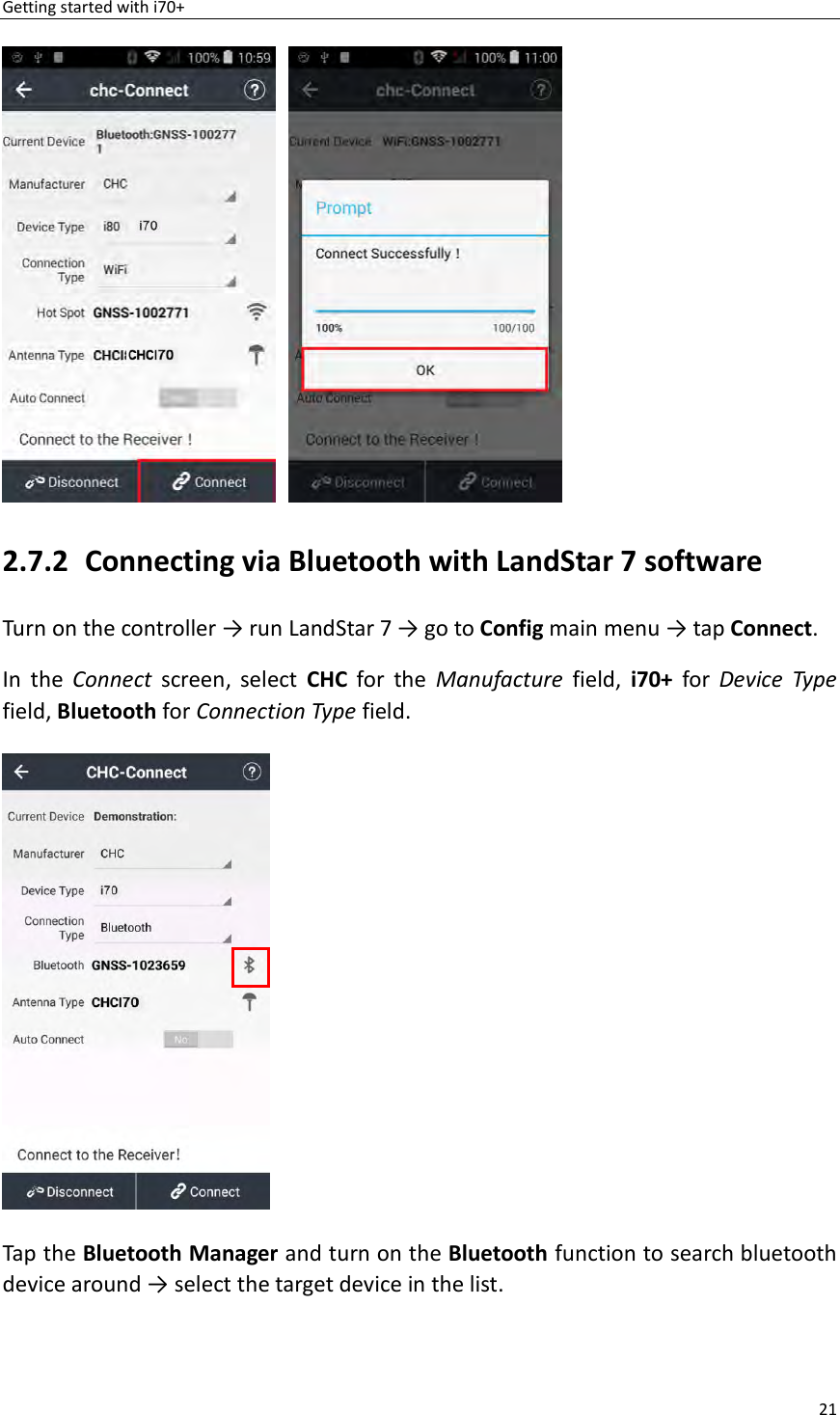 Page 21 of Huace Navigation Technology A01023 GNSS Receiver i70+ User Manual 