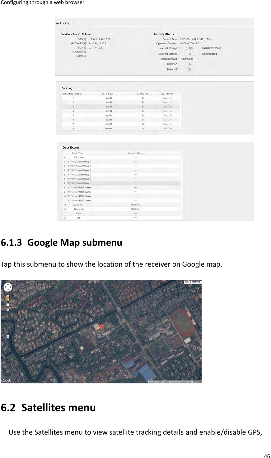 Page 46 of Huace Navigation Technology A01023 GNSS Receiver i70+ User Manual 