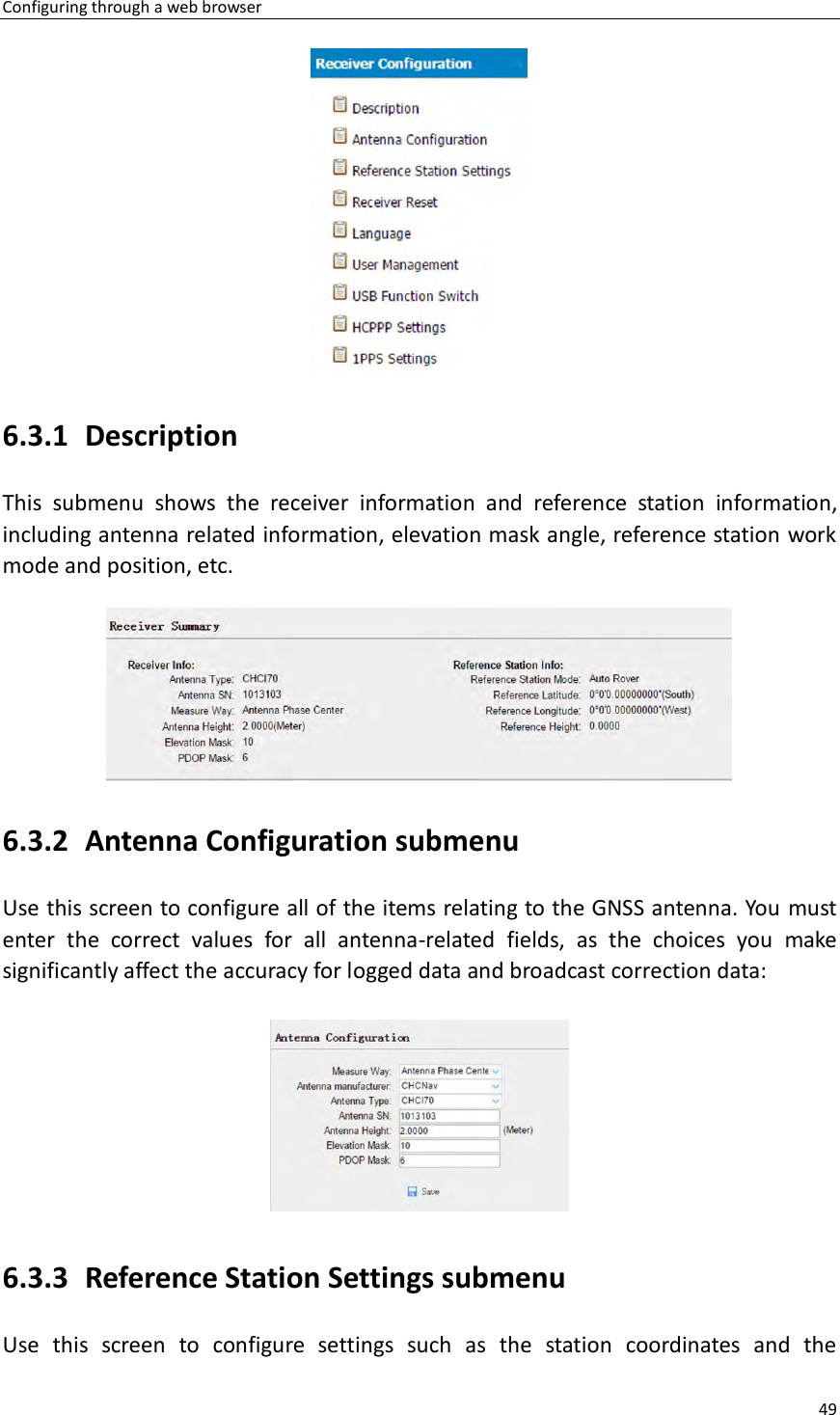 Page 49 of Huace Navigation Technology A01023 GNSS Receiver i70+ User Manual 