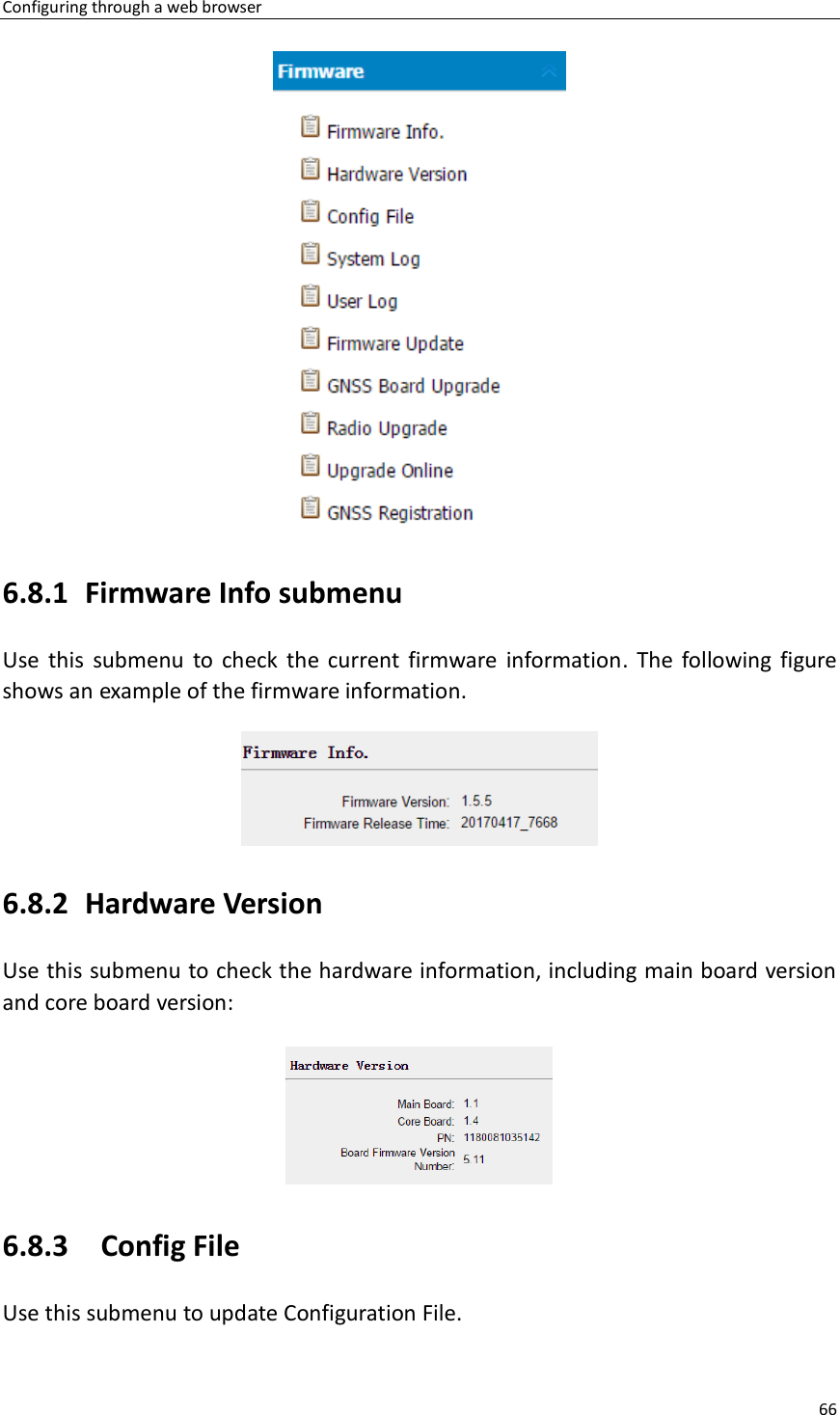 Page 66 of Huace Navigation Technology A01023 GNSS Receiver i70+ User Manual 