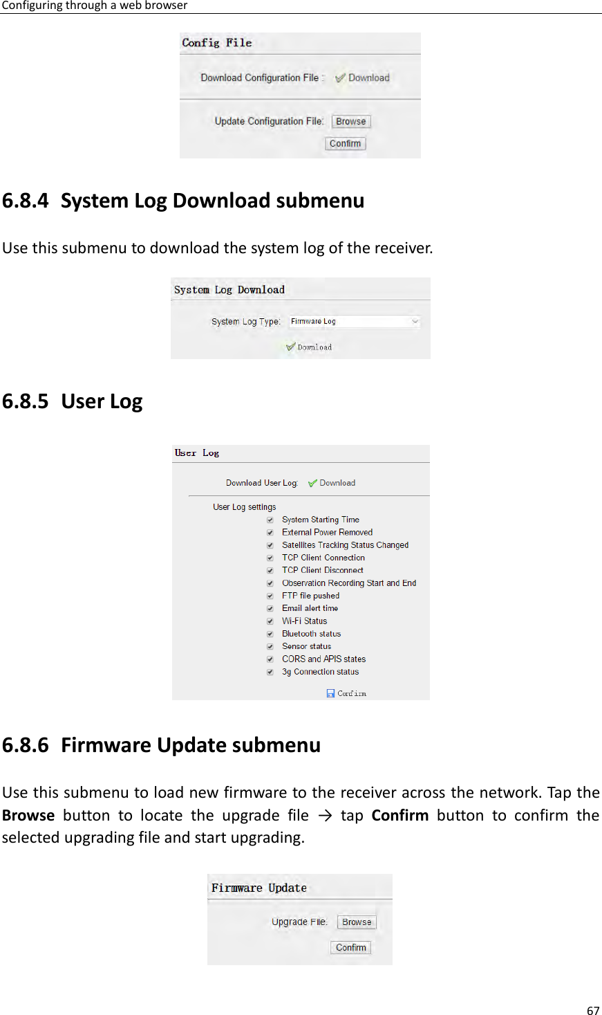 Page 67 of Huace Navigation Technology A01023 GNSS Receiver i70+ User Manual 