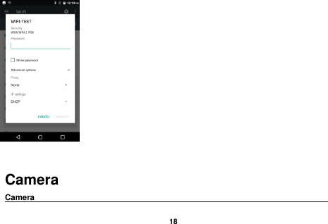   18  connection.        Camera Camera                                                                                                