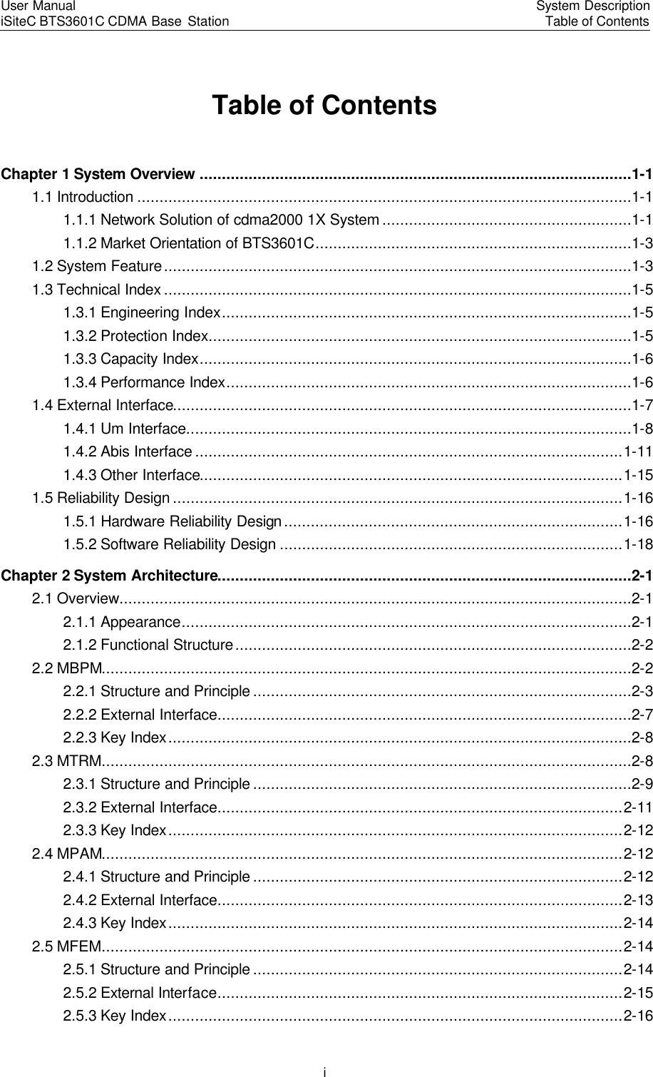 Page 1 of Huawei Technologies BTS3601C-800 CDMA Base Station User Manual 3