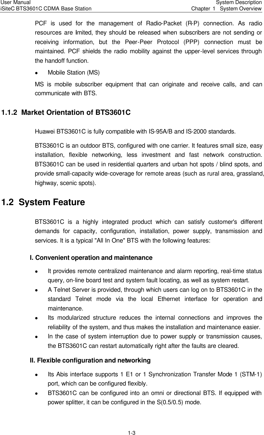 Page 6 of Huawei Technologies BTS3601C-800 CDMA Base Station User Manual 3